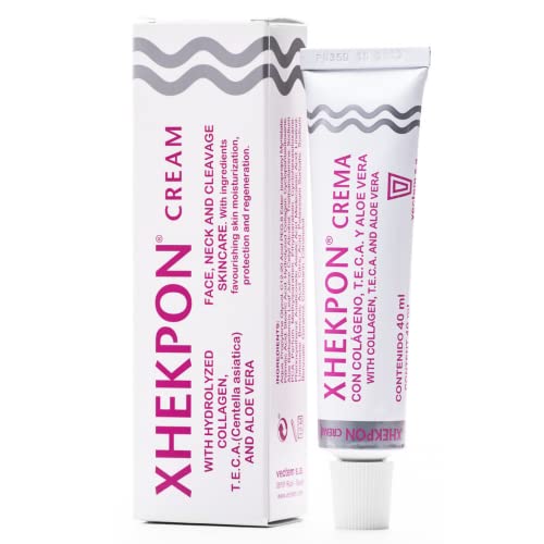 Xhekpon Anti-Aging Cream for Face, Neck & Cleavage - Hydrating Collagen & Aloe Vera Skincare - Moisturizes, Protects & Regenerates Skin - 40ml - Perfect for Daily Anti-Wrinkle & Skin Rejuvenation Routine