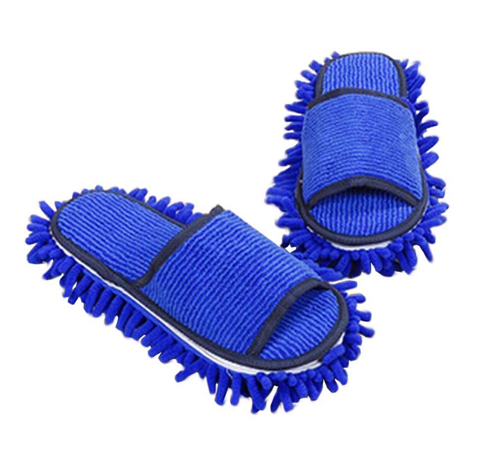 Detachable Mop Slippers - Blue Cleaning Shoes for Floors & Home