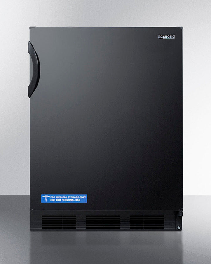 Accucold 24-Inch Wide Compact Refrigerator Freezer with Adjustable Thermostat - CT66BK Black - Perfect for Dorm Rooms, Offices, and Small Apartments