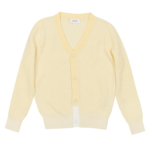 Motu Women's Pale Yellow Cardigan - Soft Knit Open Front Sweater for Casual Wear, Office & Fall Outfits