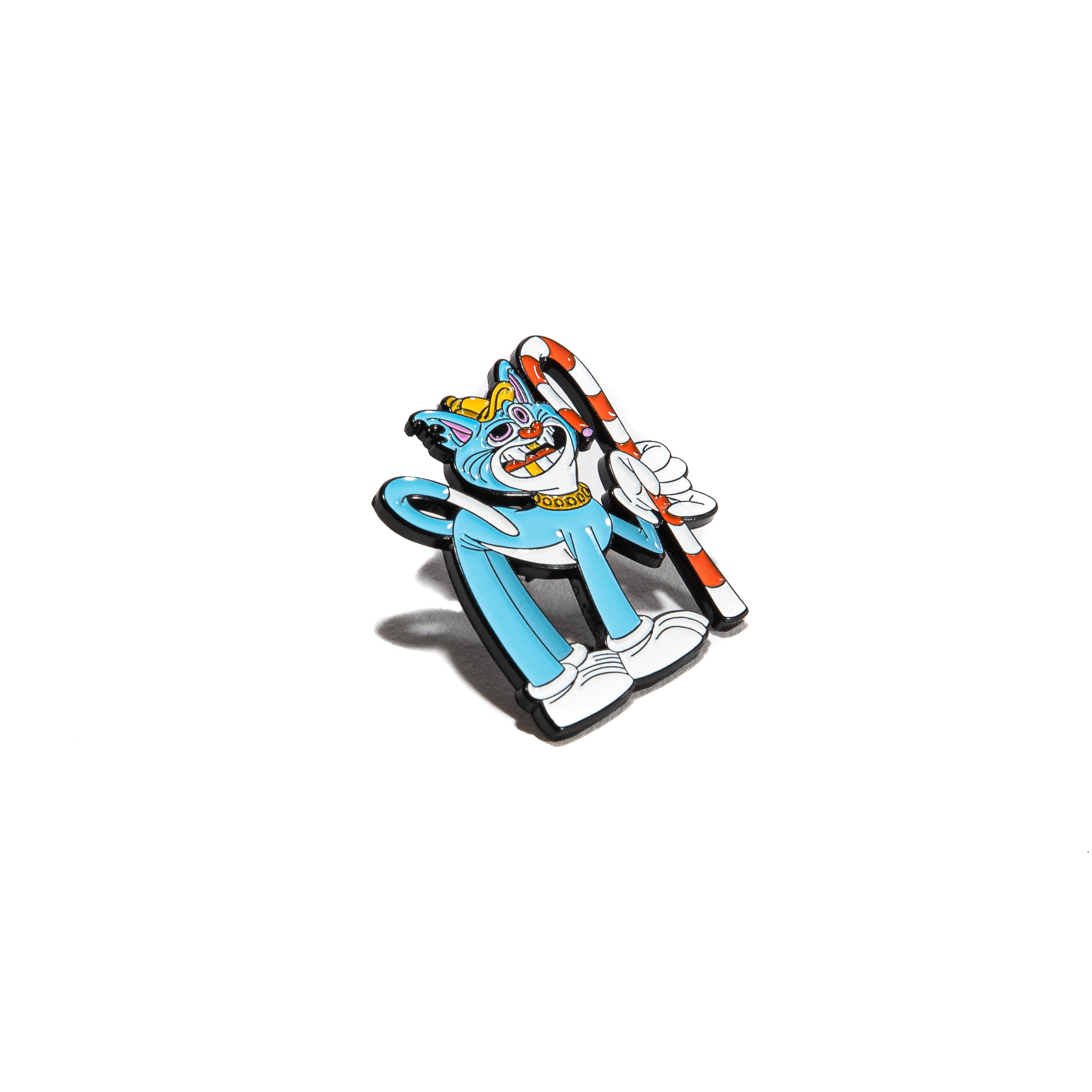 Hat Club Sugar Shack 2.0 Catty Cane Pin - Multi Color Christmas Hat Pin for Holiday Parties, Gifts & Festive Outfits
