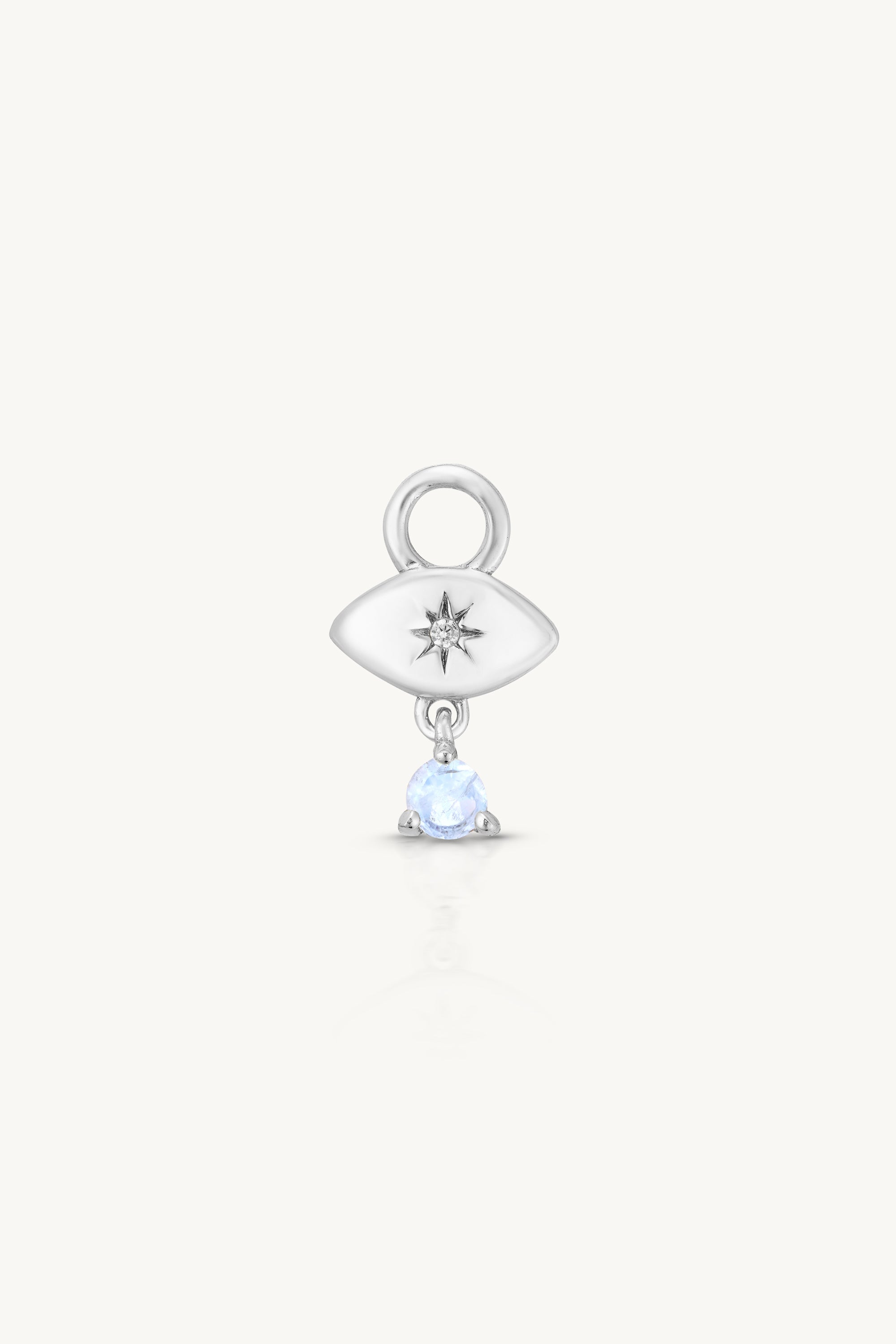 Vega Moonstone Silver Charm Pendant Necklace for Women - Elegant Healing Crystal Jewelry Gift for Birthday, Anniversary & Spiritual Healing