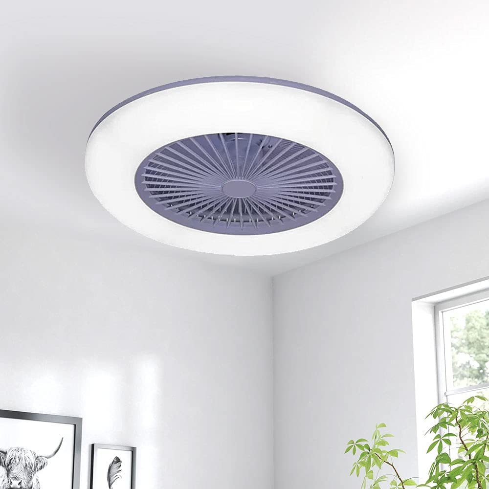 KWOKING Ultra Thin Modern Ceiling Fan with Lights - 22