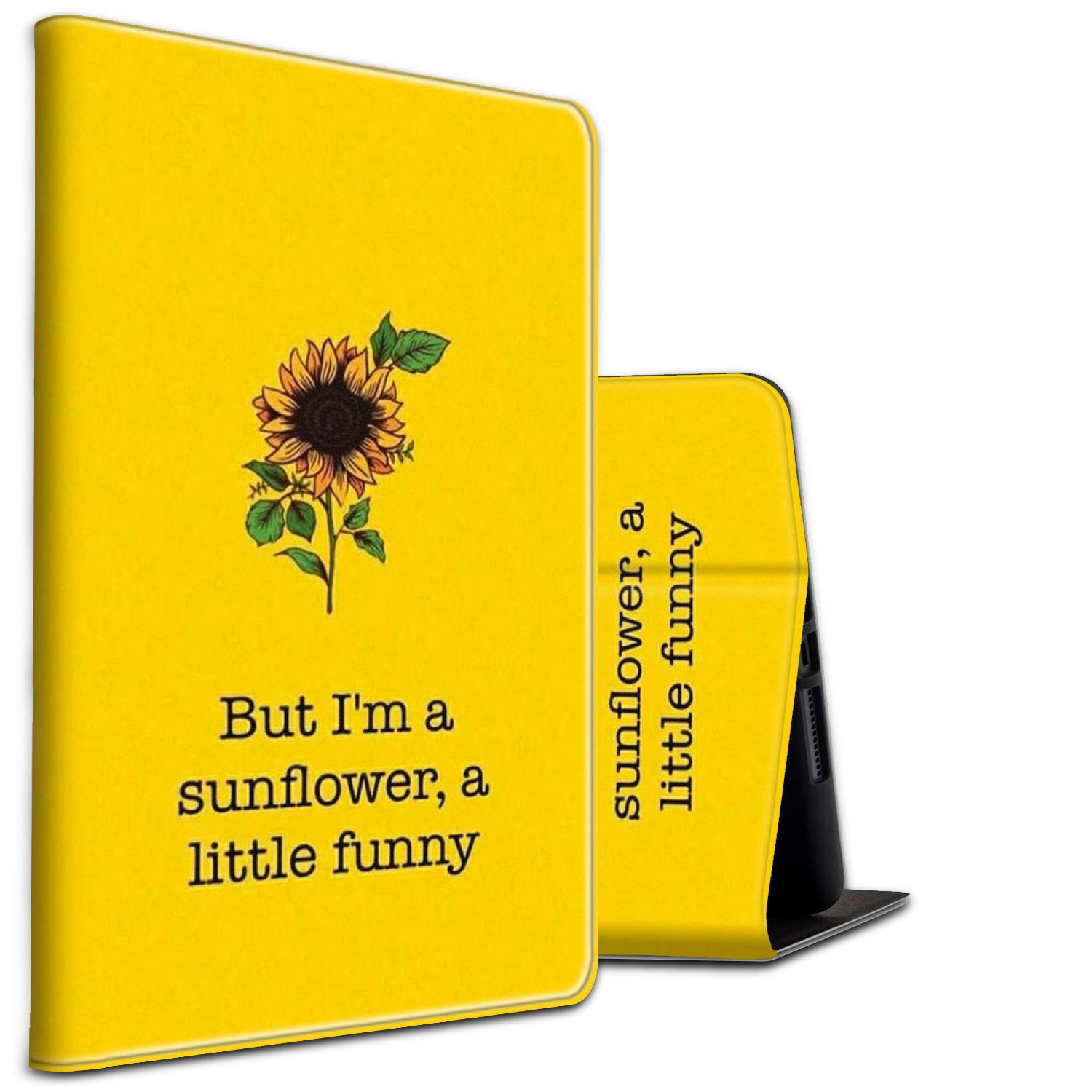 Skyfree Slim Lightweight Protective Stand Cover with Auto Wake/Sleep - Compatible with iPad 2, iPad 3, iPad 4 & iPad Air 2 - Sunflowers Quote Design - Perfect for Work, Travel & Home Use