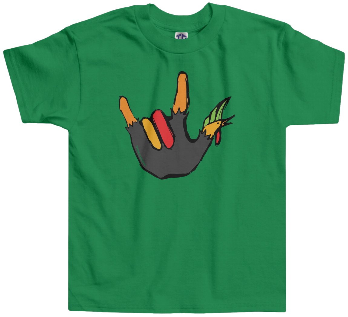 Threadrock Little Boys' Rocker Thanksgiving Hand Turkey Toddler T-Shirt - Cute Holiday Outfit for Thanksgiving Family Gatherings & Fall Festivals