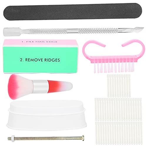 A K Homes - Professional Nail Art Brush Set with Dip Powder Tray, Perfect for Nail Practice, Polish Display & Decoration Design - Ideal for Salon, Home Manicure & DIY Nail Art