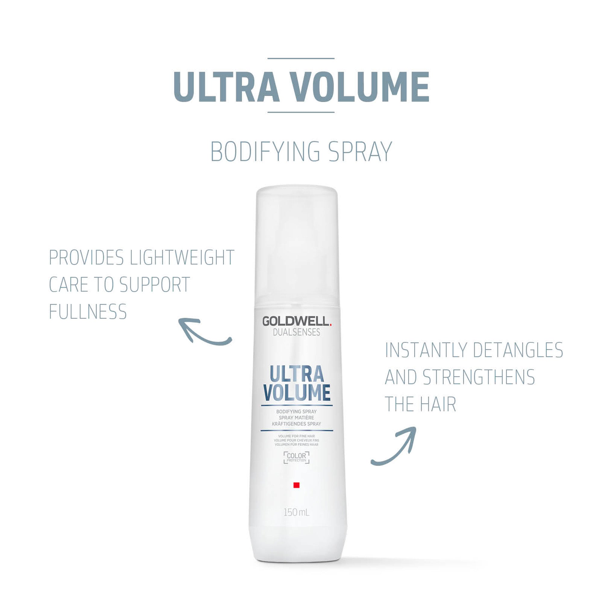 Goldwell DualSenses Ultra Volume Spray 150ml - Volumizing Hair Spray for Fine & Thin Hair - Perfect for Daily Styling & Volume Boost at Home or Salon