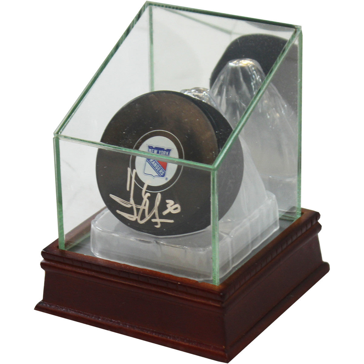 Premium Glass Puck Case with Ice Base - Shatterproof Hockey Puck Display for Collectors & Fans - Perfect for Home Bar, Man Cave, or Sports Memorabilia Collection