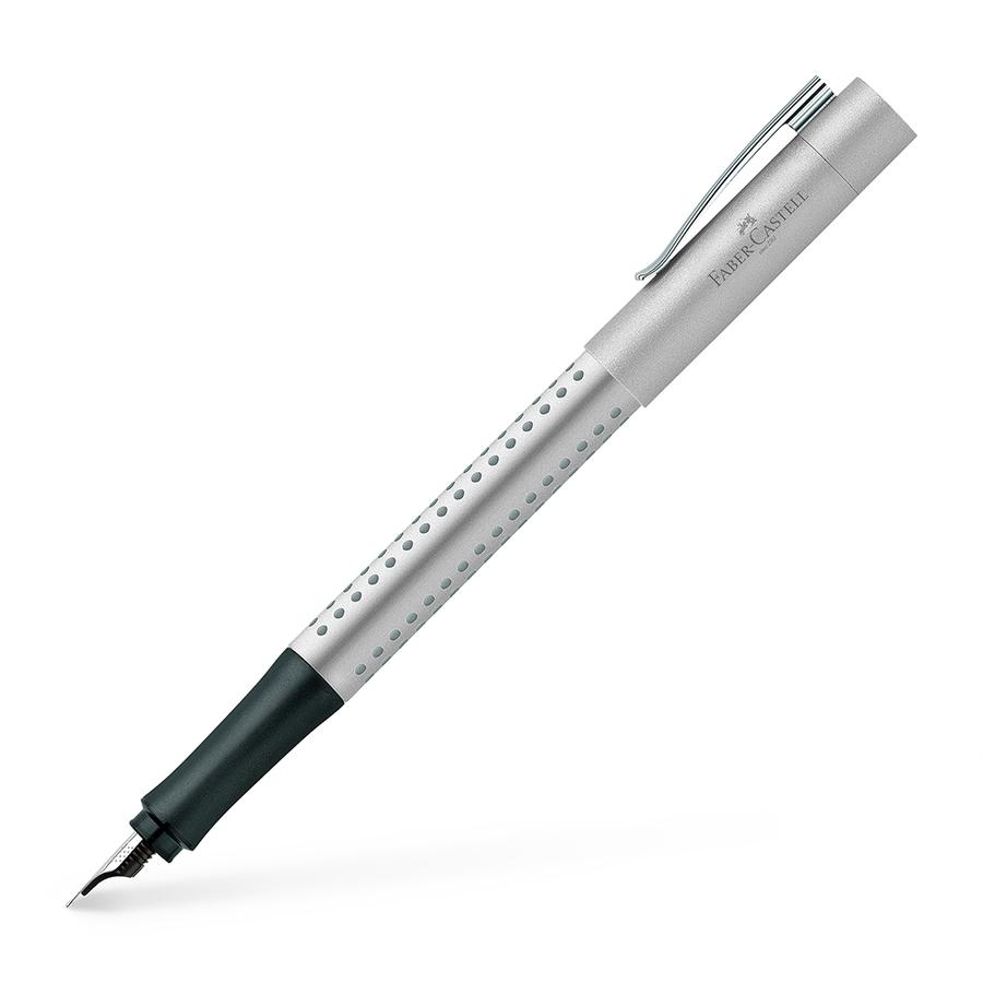 Faber-Castell Grip 2011 Silver Fountain Pen - Premium Writing Instrument for Professionals & Students | Perfect for Office, School & Gift Giving