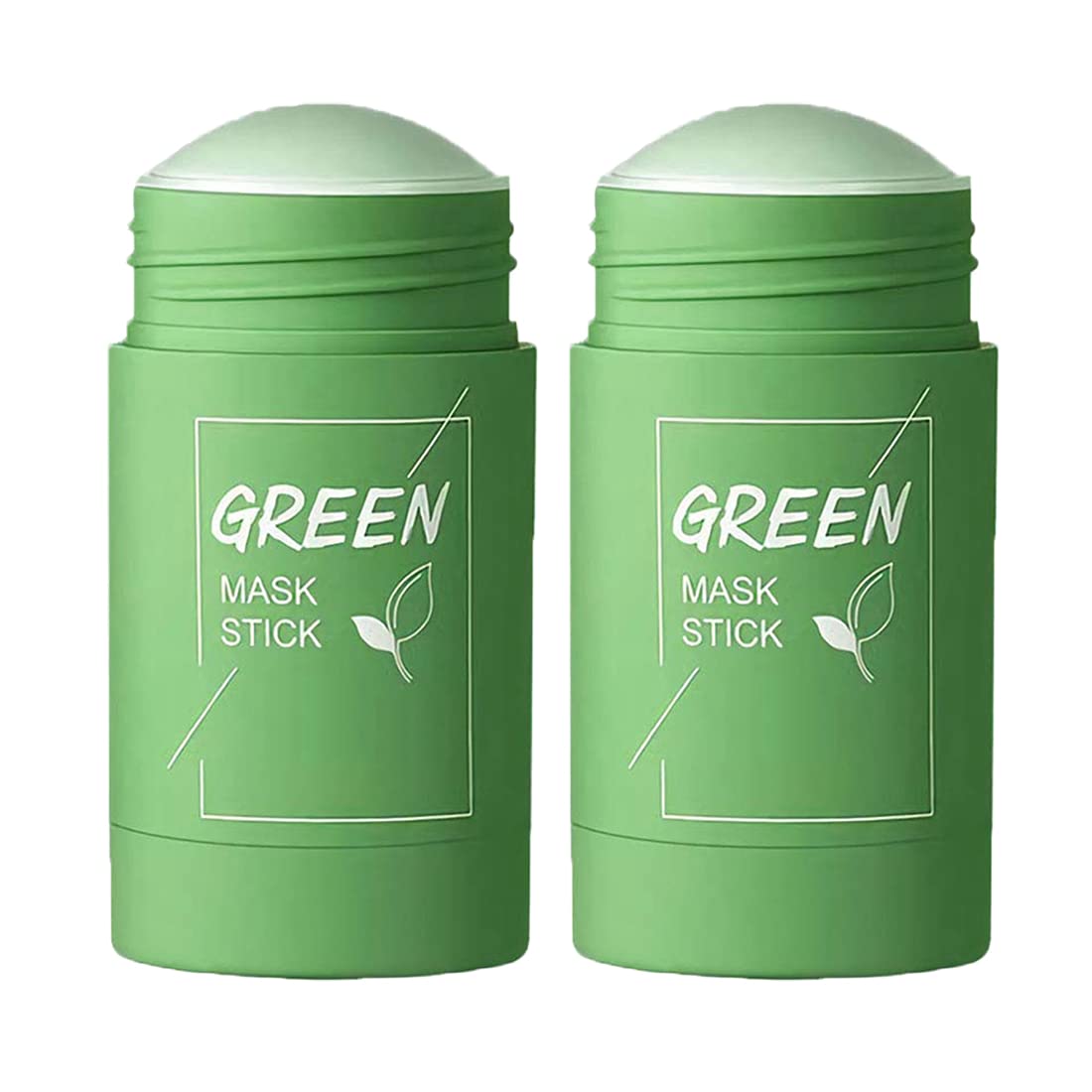 Adbeni Green Tea Purifying Clay Stick Mask - Oil Control & Anti-Acne Face Mask Stick for Deep Cleansing Pores, Detoxifying & Toning Skin (Pack of 2, 40g Each) | Perfect for Oily & Acne-Prone Skin, Daily Skincare Routine & Travel-Friendly Facial Care