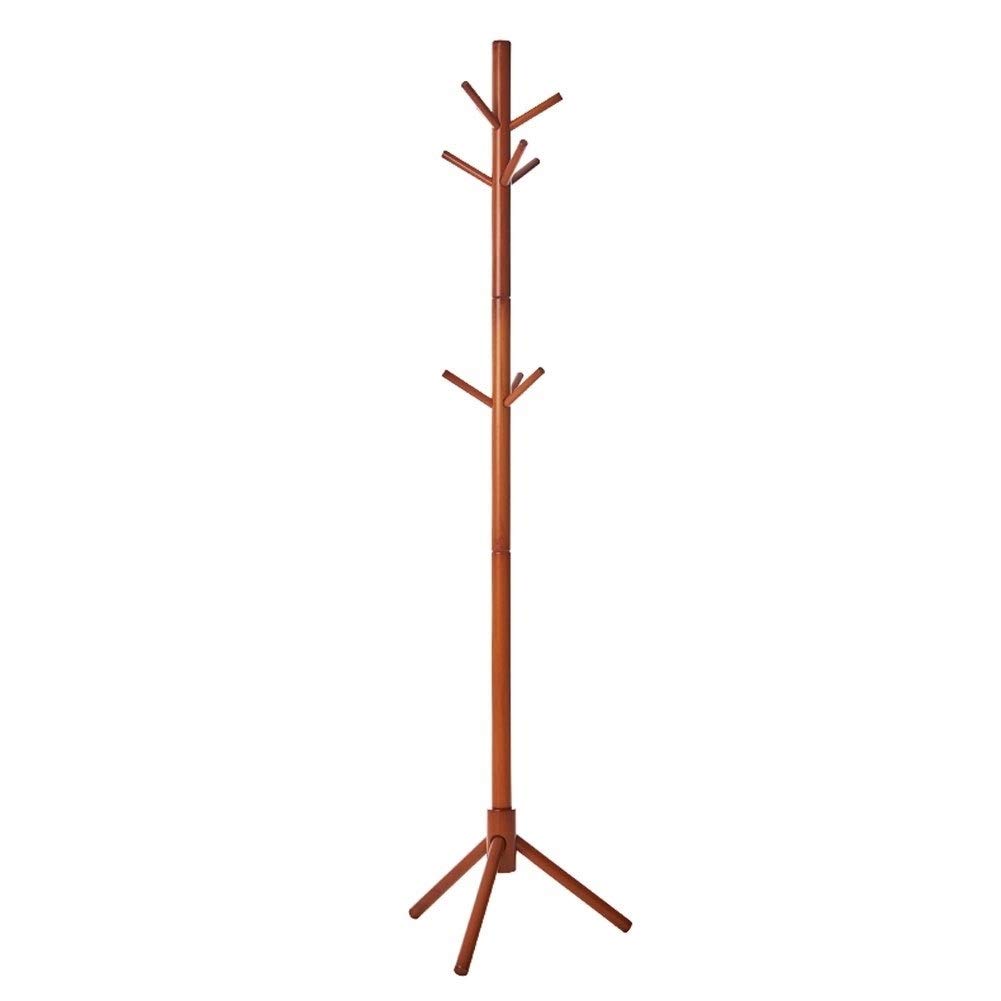 Solid Wood Coat Rack with 9 Hooks & 3-Tier Shelves - 178cm Tall Standing Hanger for Jackets, Hats, Bags | Perfect for Bedroom, Hallway & Entryway Organization