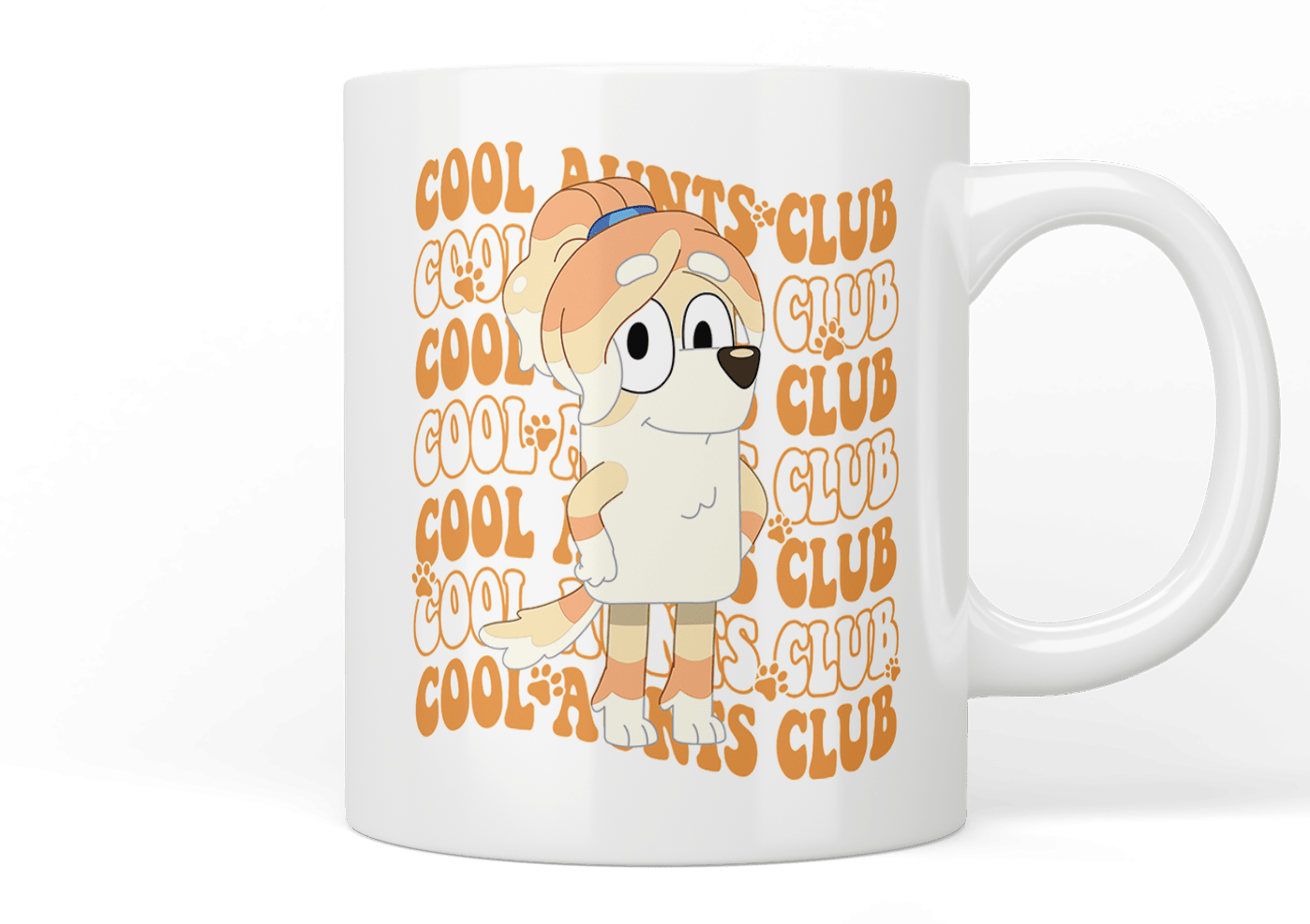 Bluey: Cool Aunt's Club Mug - Official Bluey Merchandise for Kids & Adults - Perfect for Coffee, Tea & Gifts - Fun Collectible Drinking Cup for Home, Office & Parties