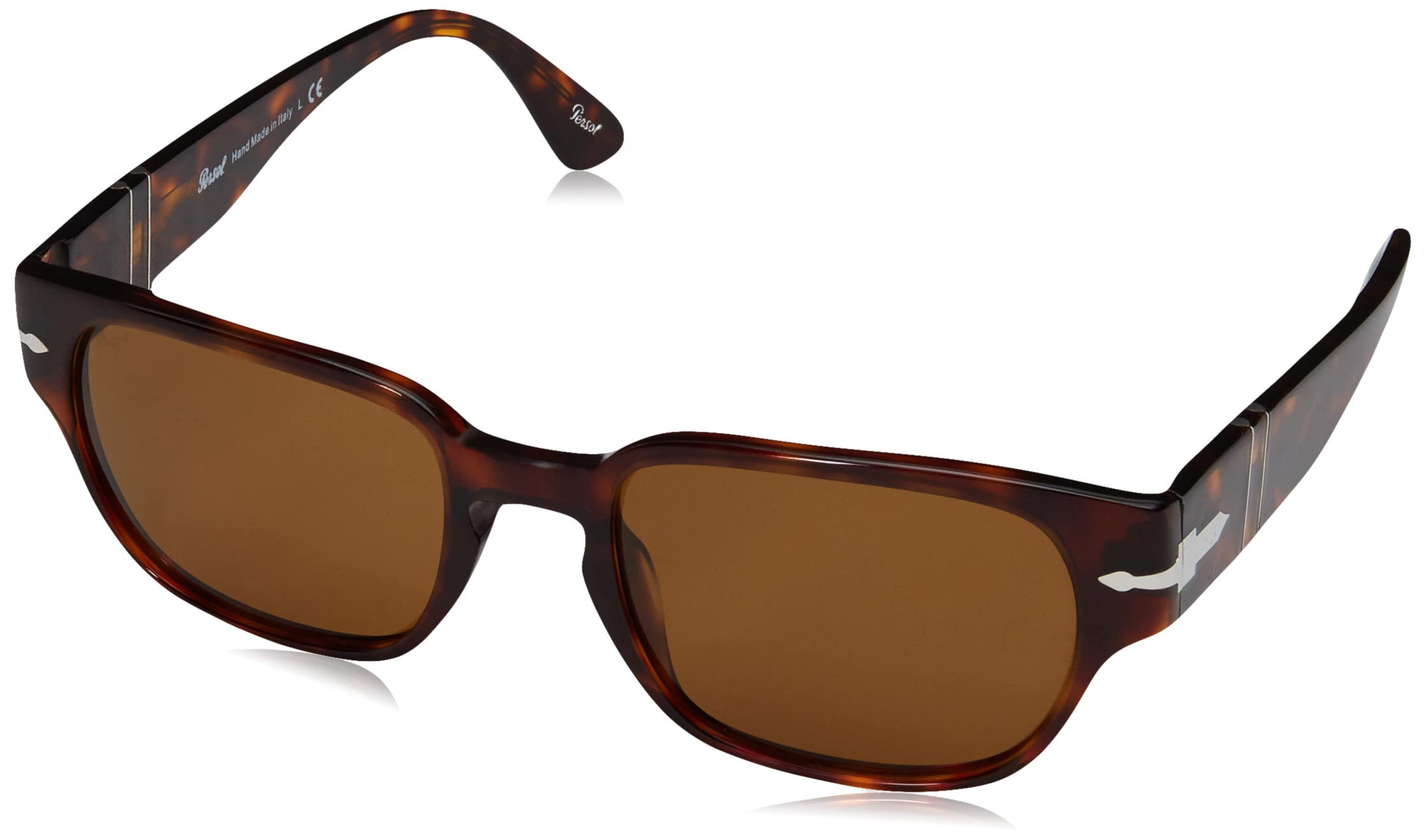 Persol PO3245S Square Sunglasses for Men & Women - Classic UV Protection Polarized Lenses - Stylish Retro Fashion Eyewear for Driving, Travel & Outdoor Activities