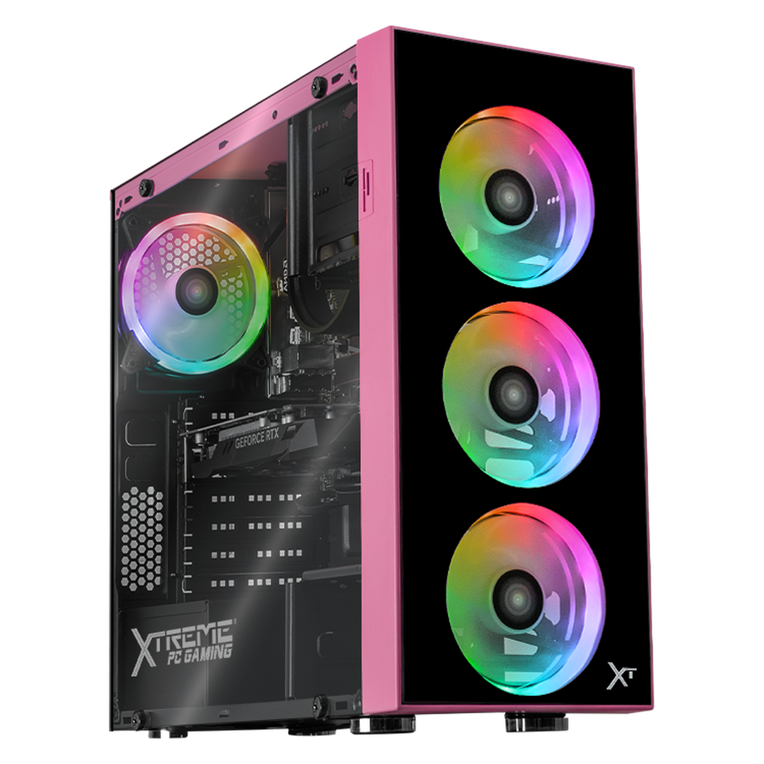 Xtreme PC Gaming Desktop - NVIDIA GeForce RTX 3050, AMD Ryzen 5 5500, 16GB RAM, 1TB SSD, WiFi - Dragonfly Pink | High-Performance Gaming & Streaming PC for Esports & Content Creation