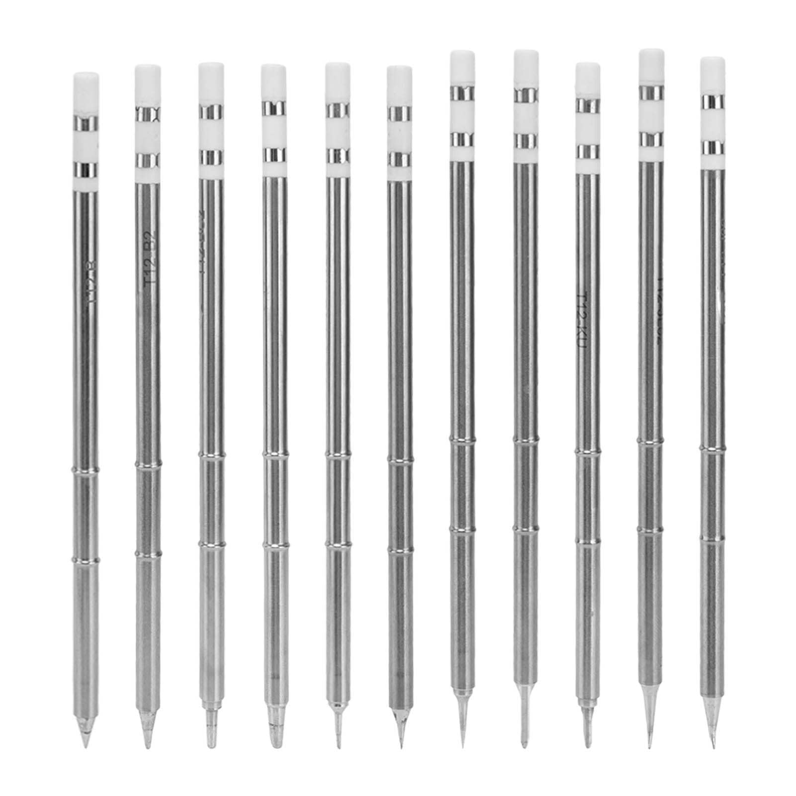 FTVOGUE T12-B Soldering Iron Tips - Universal Replaceable Soldering Station Tips for FX-950, DIY Electric Welding Tools - Perfect for Electronics Repair, Circuit Board Work & Hobby Projects