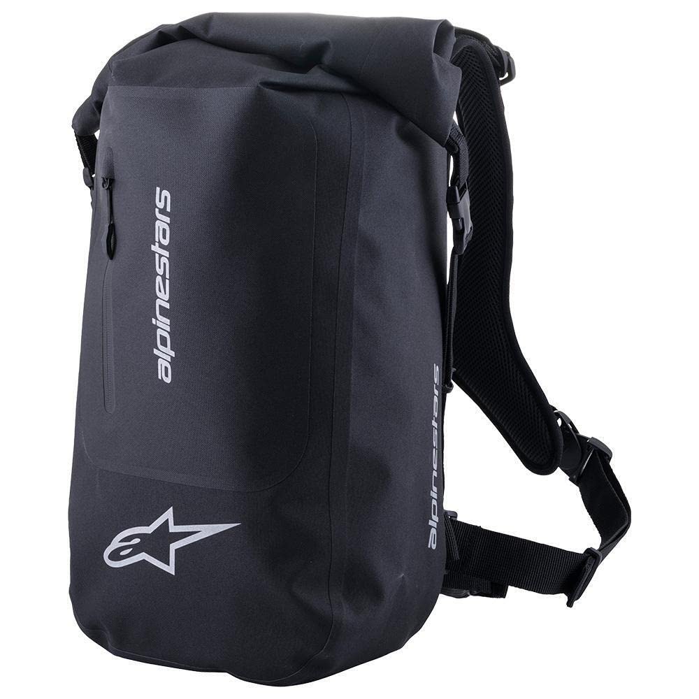 Alpinestars Sealed Sport Pack - Waterproof Motorcycle Backpack for Commuting & Travel (Black, One Size) - Perfect for Daily Rides, Adventure Trips & Outdoor Activities
