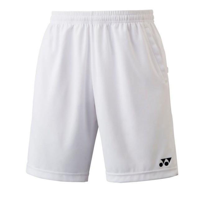 Yonex YM0004EX Men's Team Badminton Shorts - Breathable White Athletic Shorts for Tennis, Running & Gym Workouts