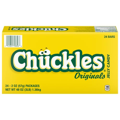 CHUCKLES Candy - 1CT. Box of 24 Assorted Fruit Flavors - Perfect for Parties, Office Snacks & Halloween Treats