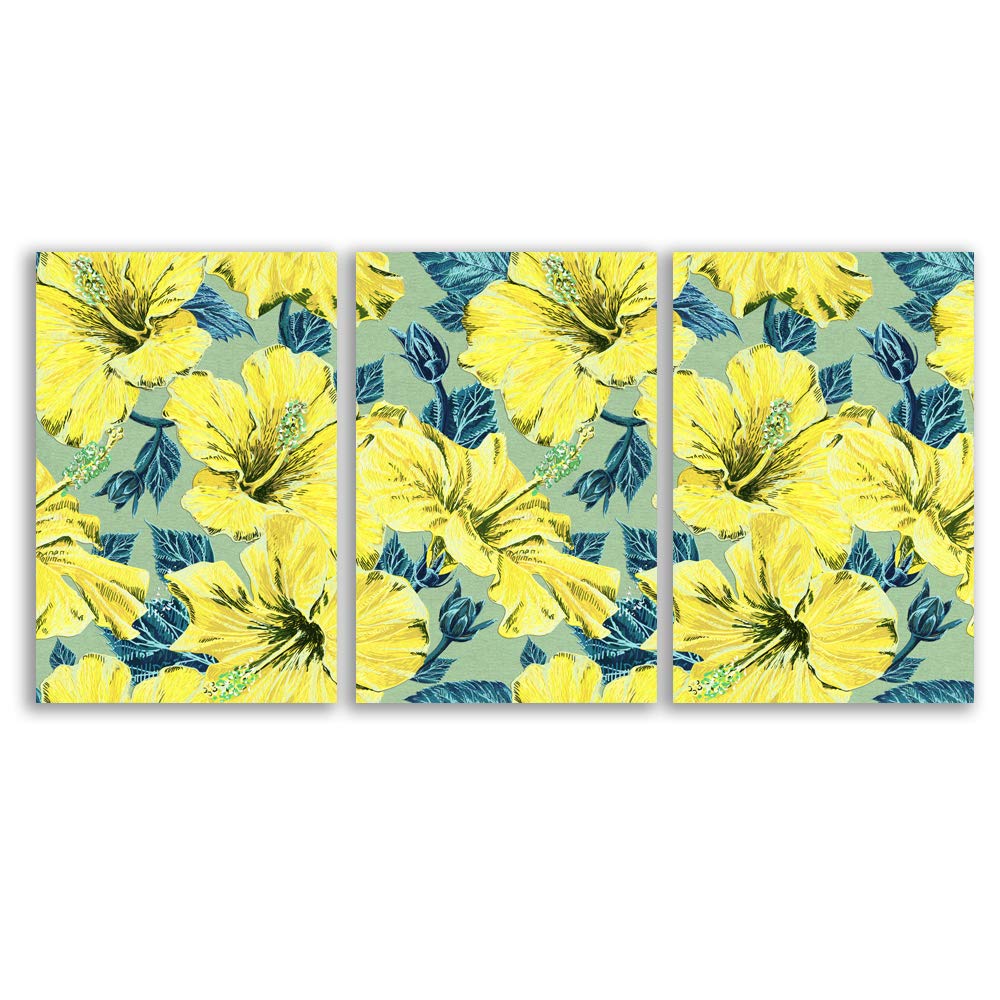 Wall26 3 Panel Canvas Wall Art - Blossoms Giclee Painting for Bedroom, Living Room, House Decoration - 16