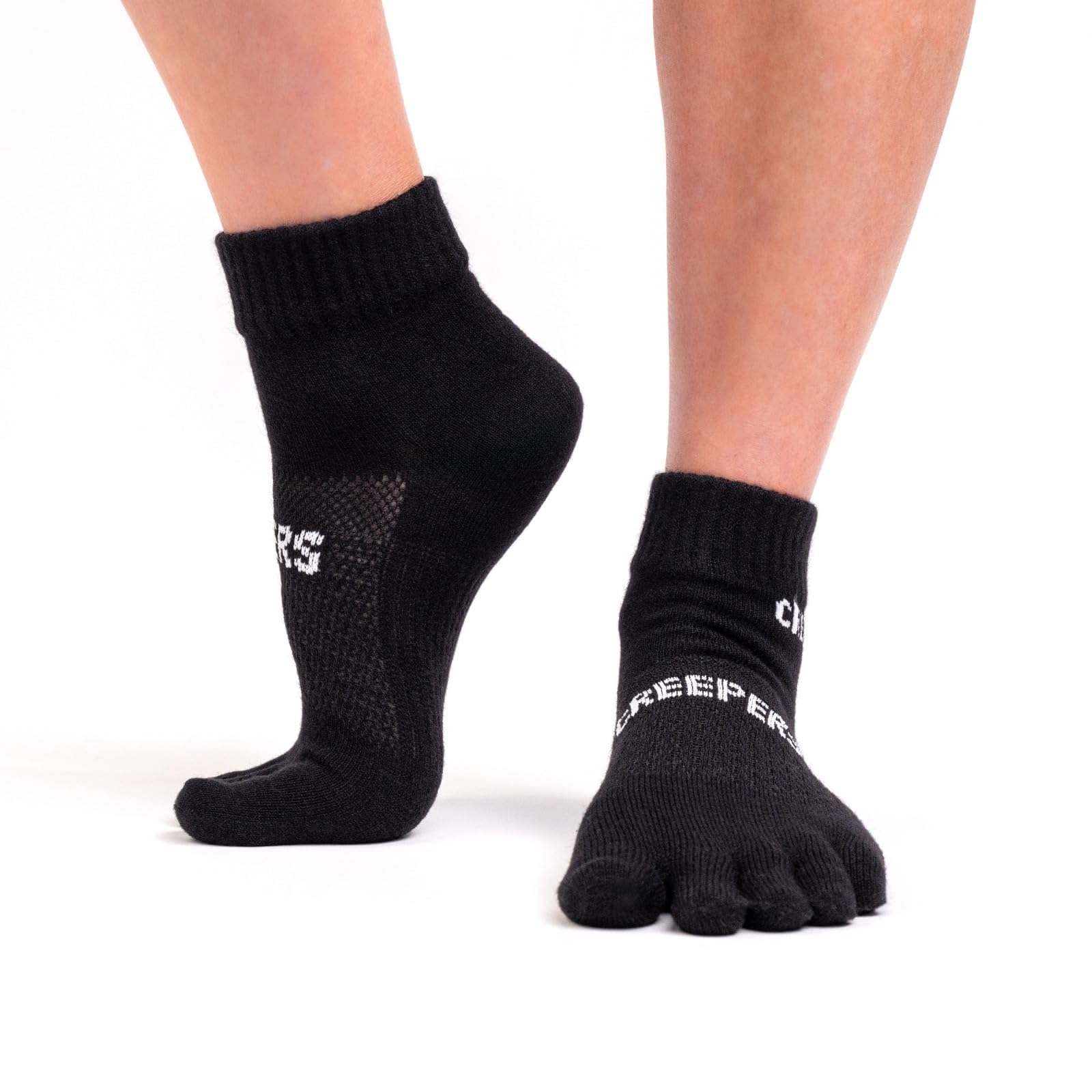 Wool Toe Socks for Running & Hiking - Unisex Quarter Crew Length Socks for Men & Women | Warm & Comfortable for Outdoor Activities, Workouts & Cold Weather