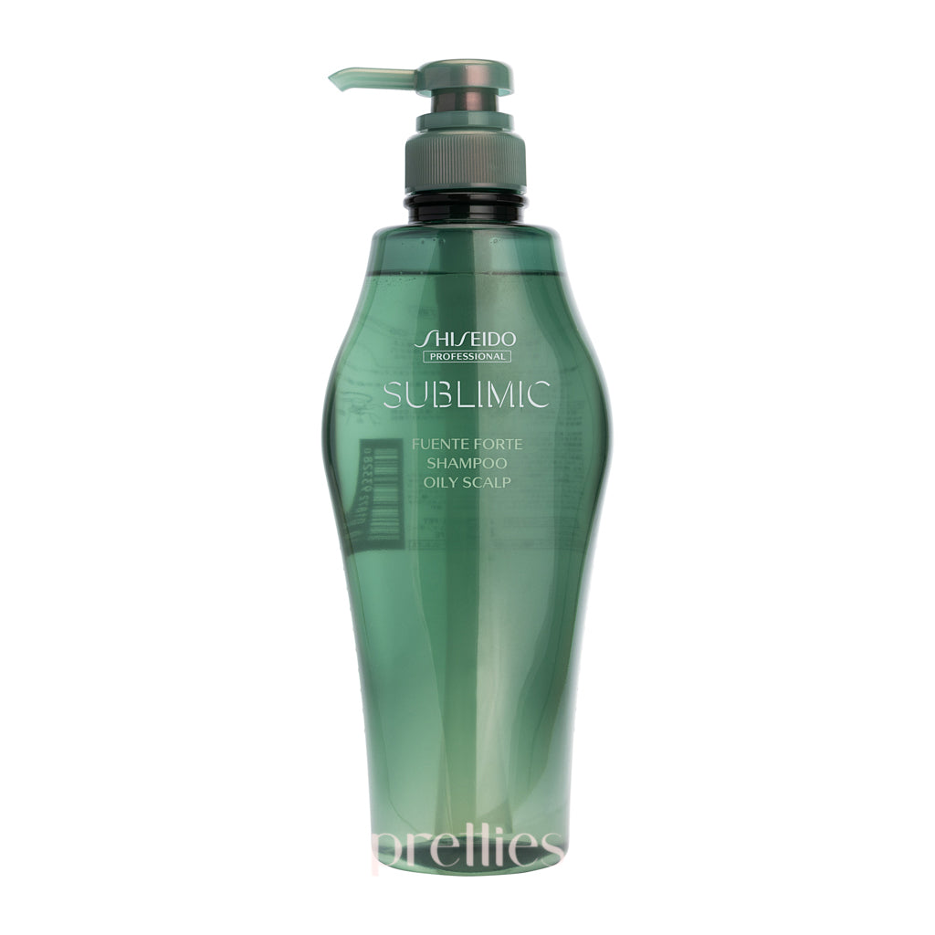 Shiseido SUBLIMIC Fuente Forte Shampoo for Oily Scalp - Green Tea Formula, 500ml | Deep Cleansing & Oil Control for Healthy Hair | Perfect for Daily Use & Scalp Care