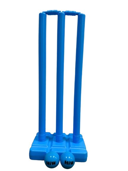Premium Plastic Cricket Stumps (Blue) - Durable Cricket Wickets for Practice & Backyard Games - Perfect for Kids, Beginners & Outdoor Sports