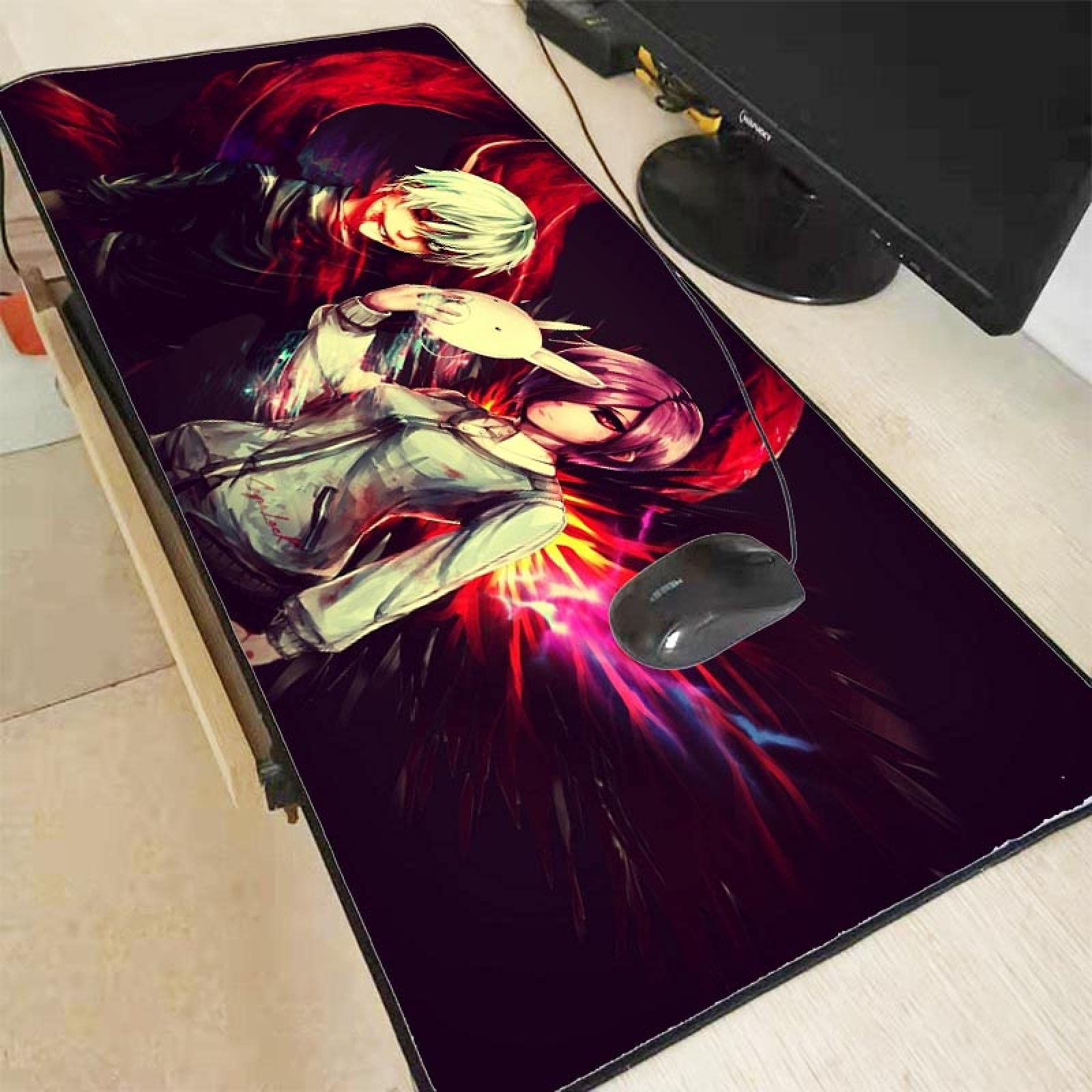 One Piece Anime Mouse Pad 47x23.6 Inch - Large Gaming Mouse Pad with Edge Seaming, Durable XXL Keyboard Mat for PC & Computer Desk - Cute Anime Girl Design for Gamers & Office Use