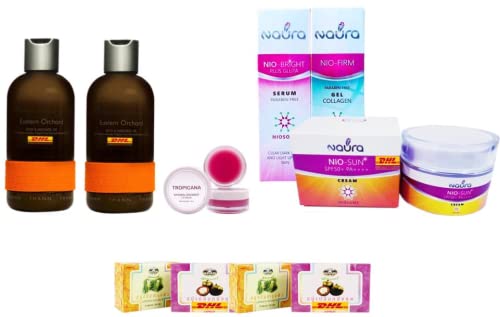 THANN Eastern Orchard Bath & Massage Naura Nio Set B-7228 | Anti-Aging Skincare Gift Set with Free Tomato Facial Mask | DHL Express Shipping | Perfect for Spa Days & Relaxation at Home