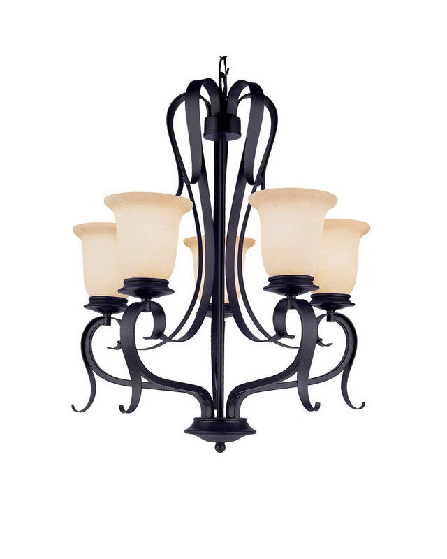 Trans Globe Lighting 3995 BK 5-Light Black Chandelier - Elegant Ceiling Fixture for Dining Room, Bedroom & Foyer Lighting