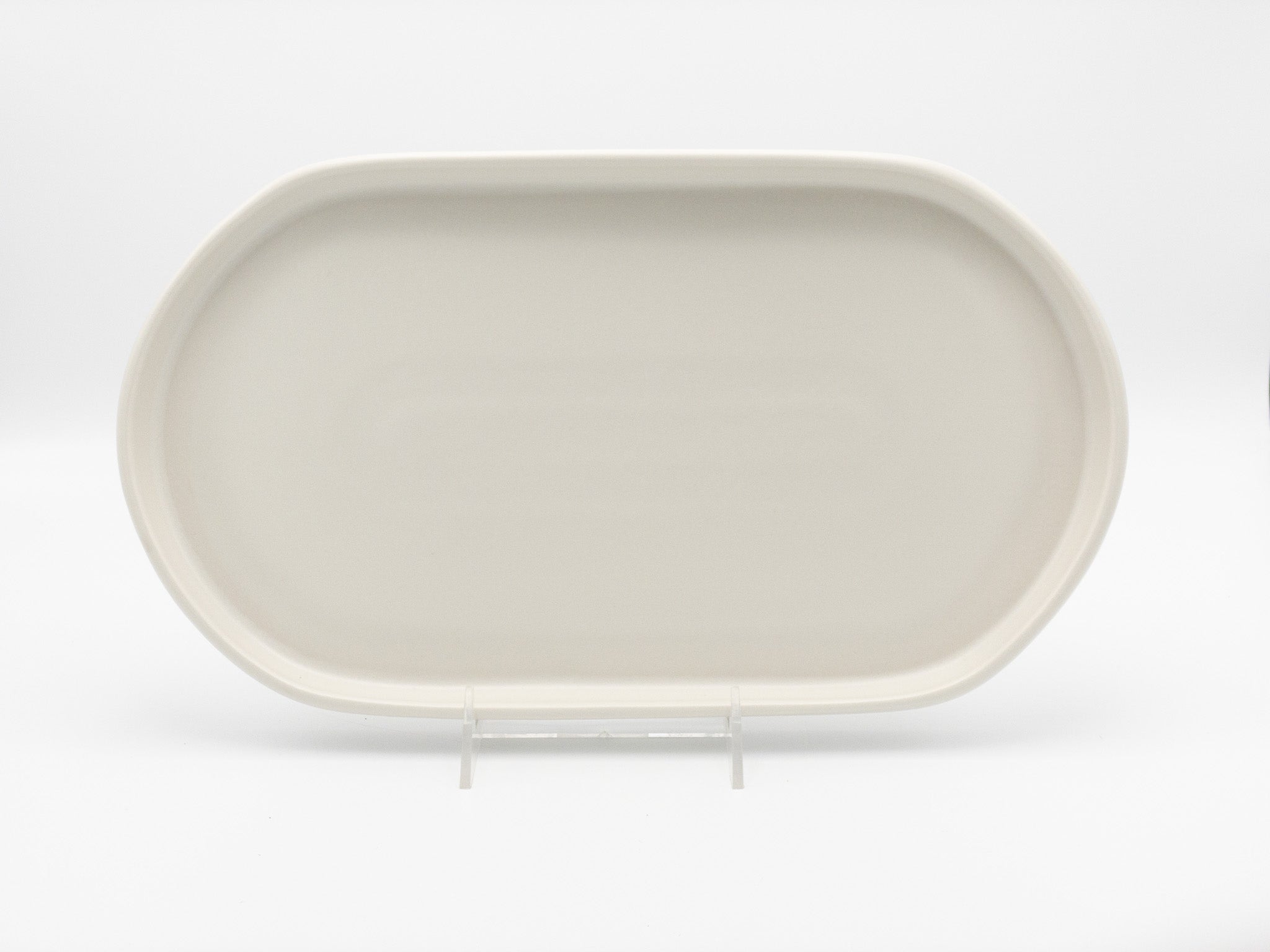 Modern Oval Racetrack Wall Art - Matte White Finish - Perfect for Home, Office, and Game Room Decor