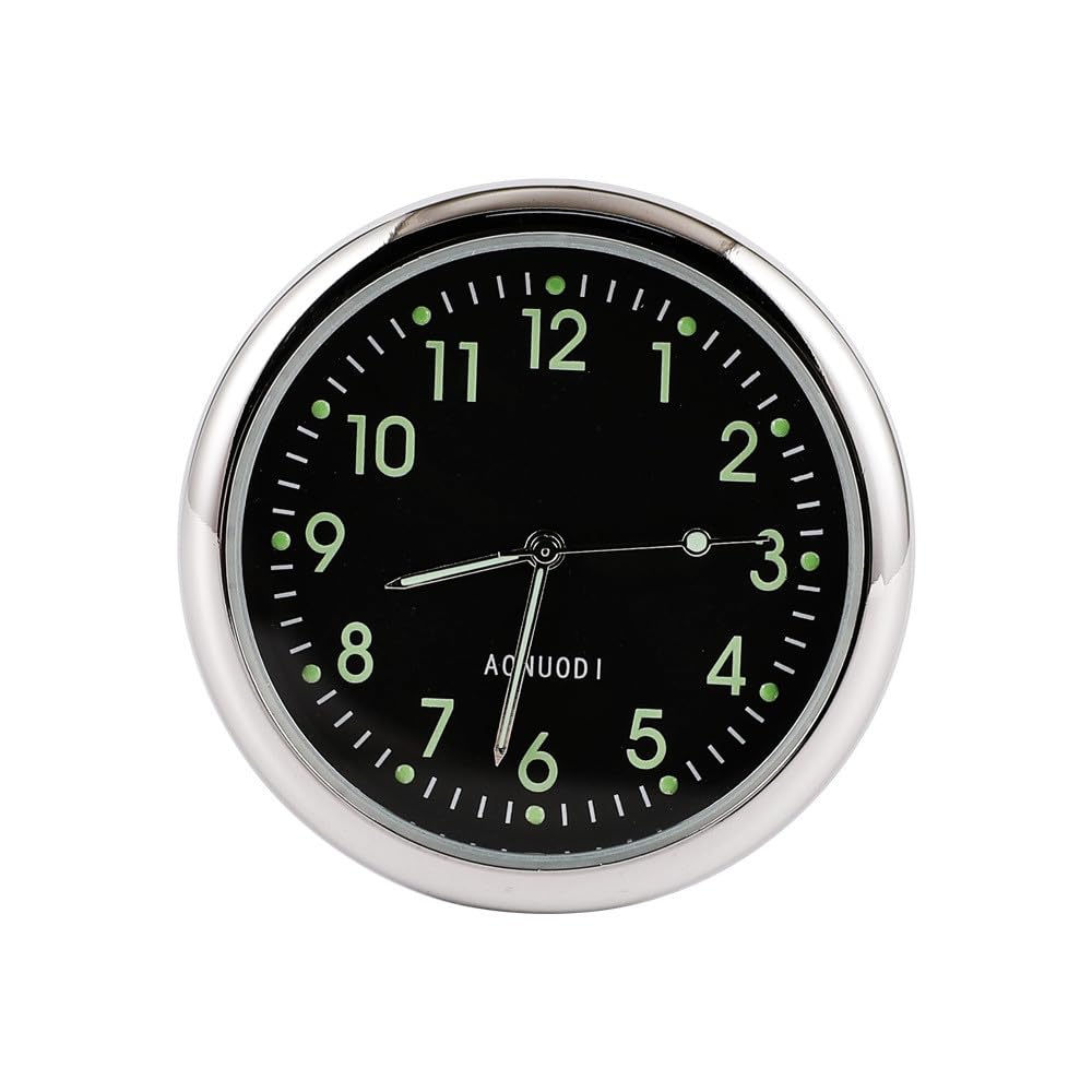 Mini Car Clock - Luminous Stick-On Dashboard Clock for Cars, Boats, Bikes & Home - Compact, Tiny, Small Design for Easy Visibility in Any Vehicle or Room