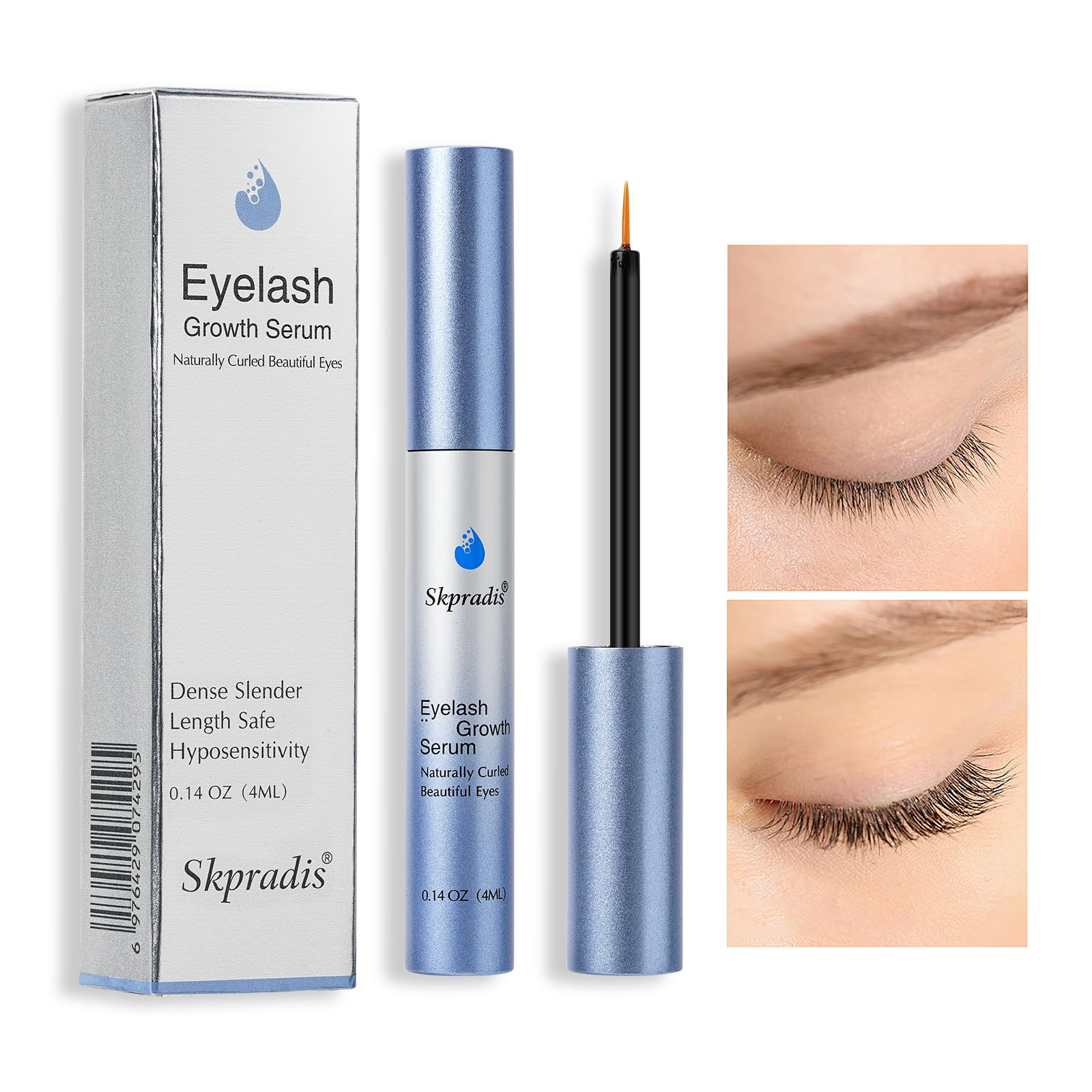Advanced 4ml Eyelash Growth Serum - Vegan Lash Enhancing Treatment for Fuller, Thicker Lashes | Perfect for Nighttime Use & Special Occasion Prep