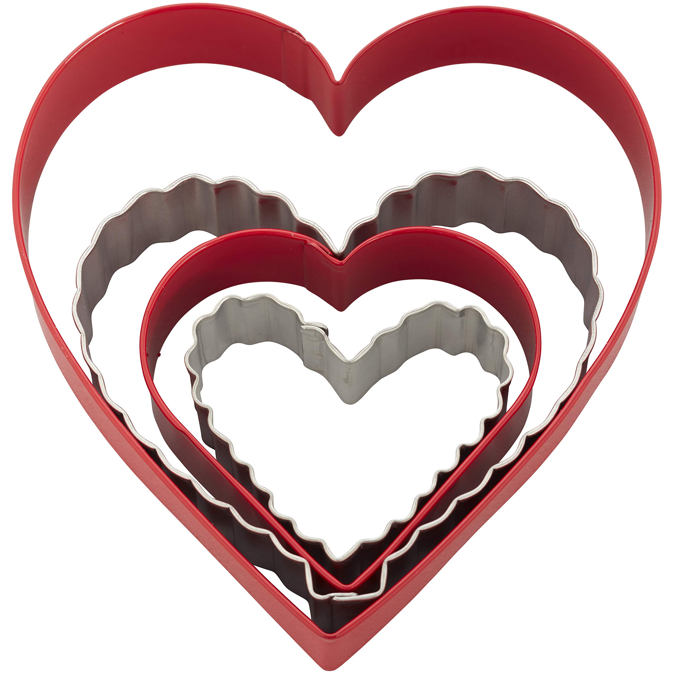 Wilton From The Heart Nesting Cookie Cutter Set - 4-Piece Baking Tools for Perfect Heart-Shaped Cookies (Bite-Sized to 5-inch) | Ideal for Valentine's Day, Wedding Favors & Holiday Baking Gifts