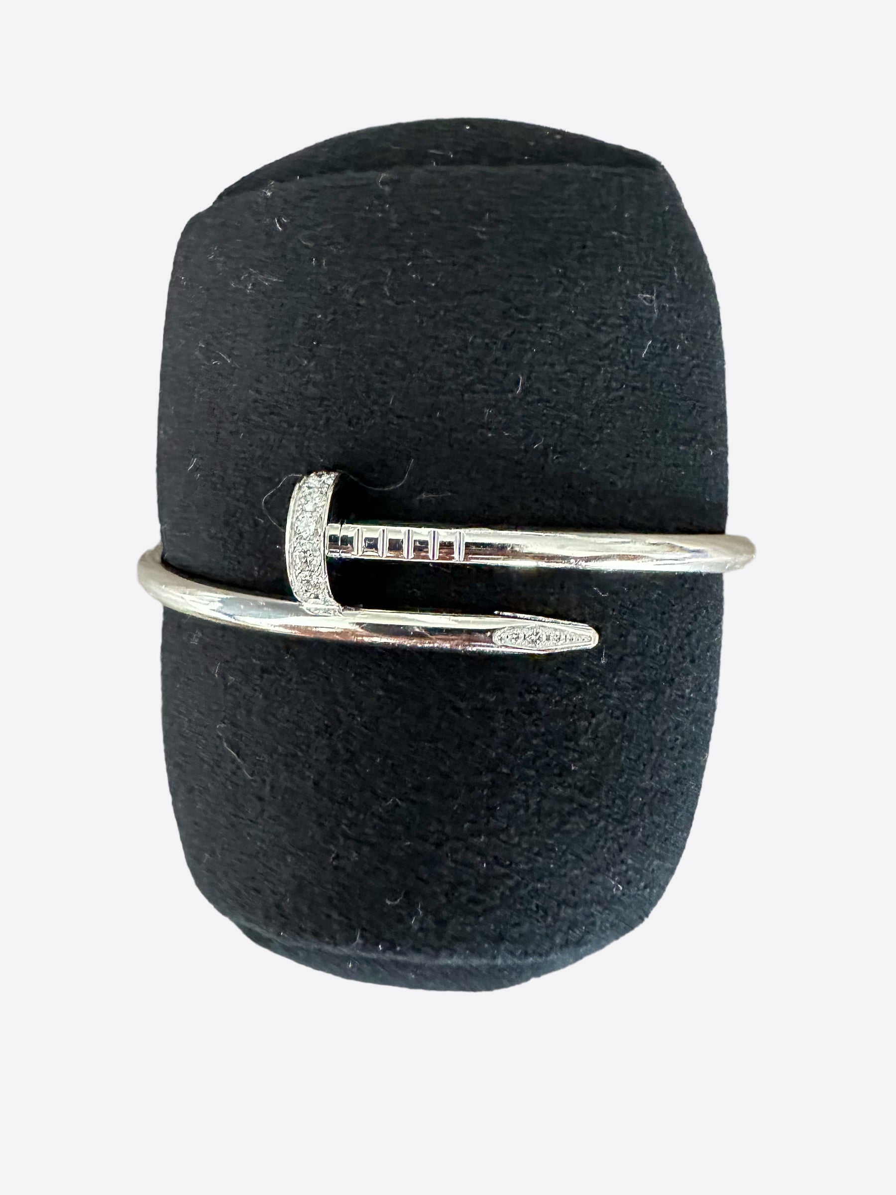 Cartier White Gold Diamond Juste Un Clou Bracelet for Women - Luxury Jewelry Gift for Anniversary, Wedding & Special Occasions