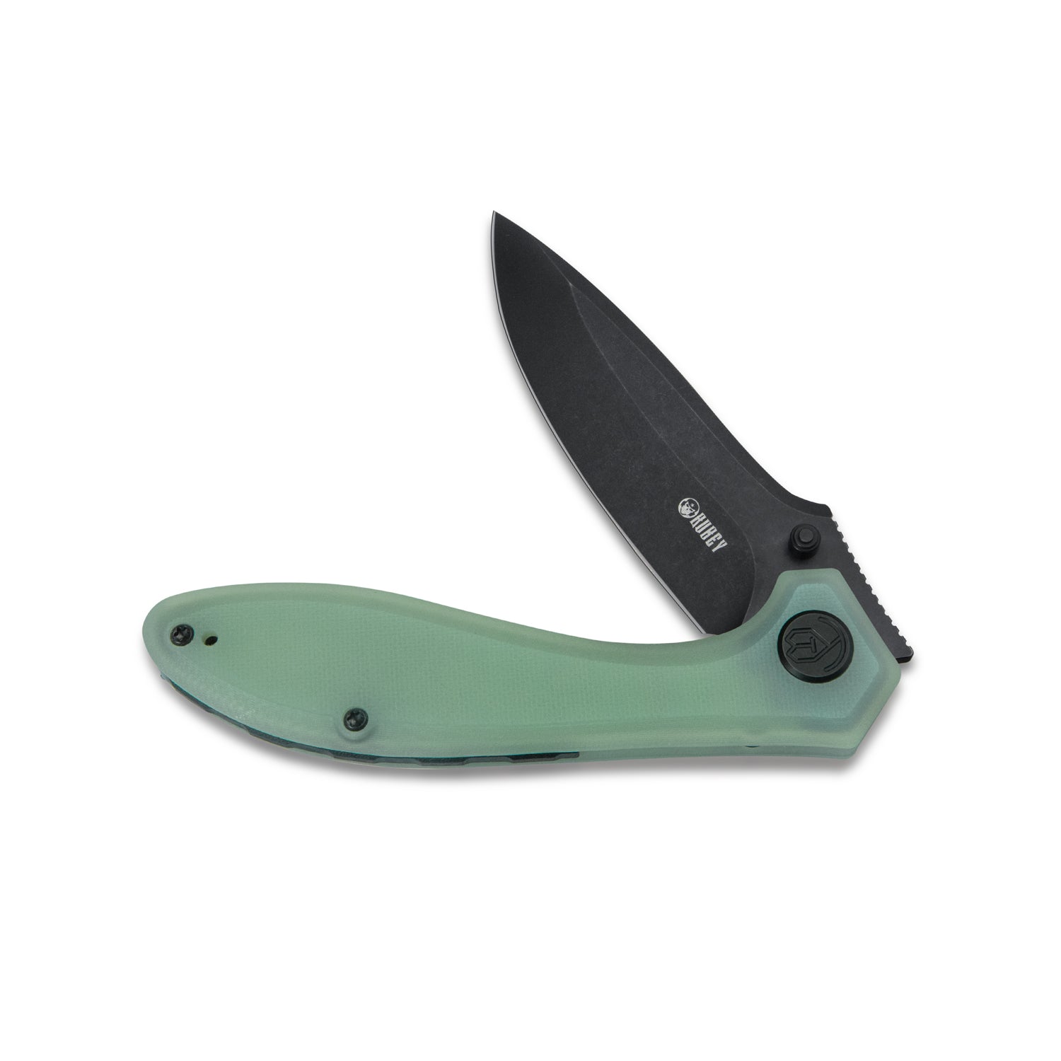Premium Ruckus Liner Lock Folding Knife with Jade G10 Handle - 3.31