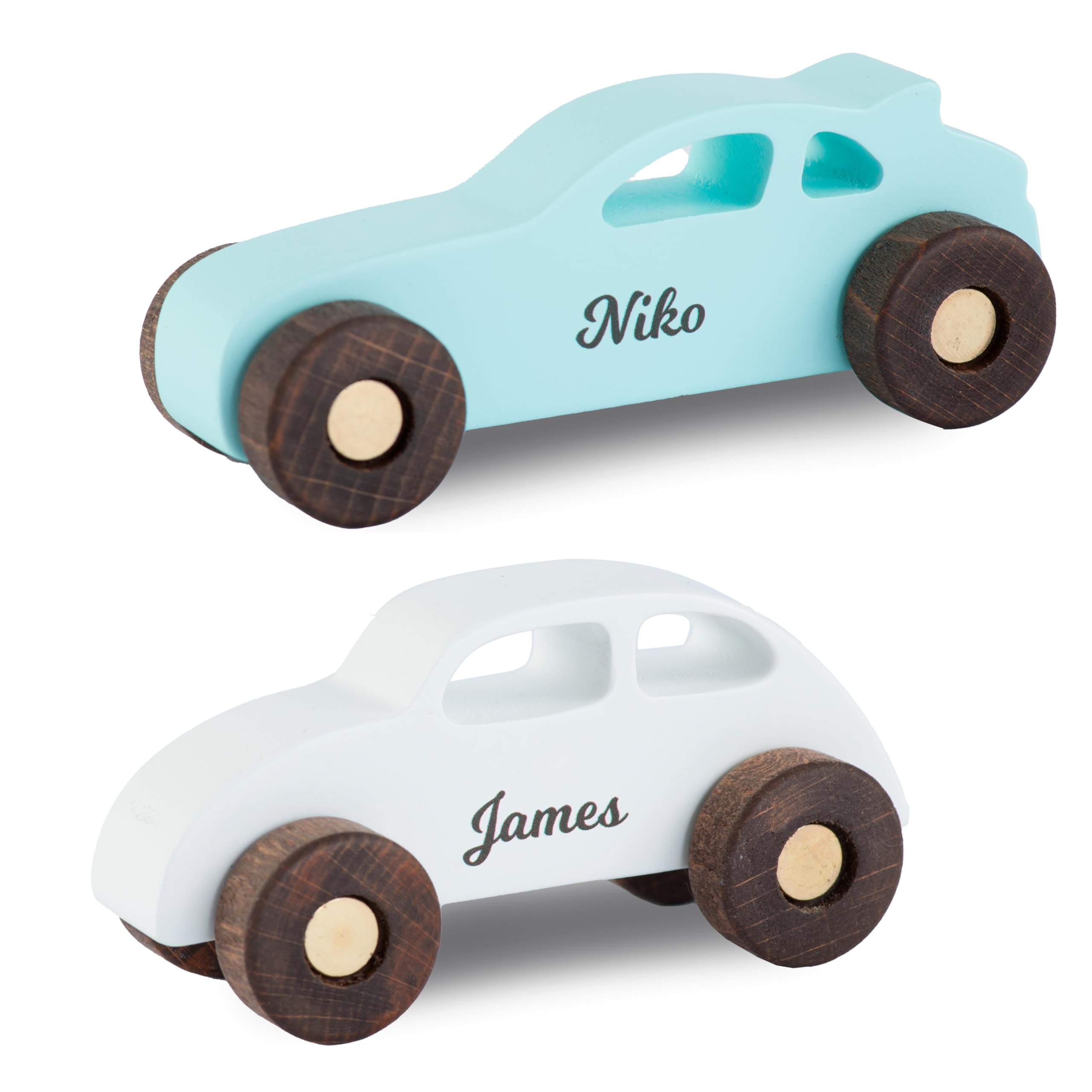 Personalized Name Wooden Toy Car for Toddlers - Unique Baby Shower & 1st Birthday Gift for Boys - Montessori Educational Learning Toy - Christmas Present for Kids - Perfect for Playtime, Early Childhood Development & Gift-Giving Occasions