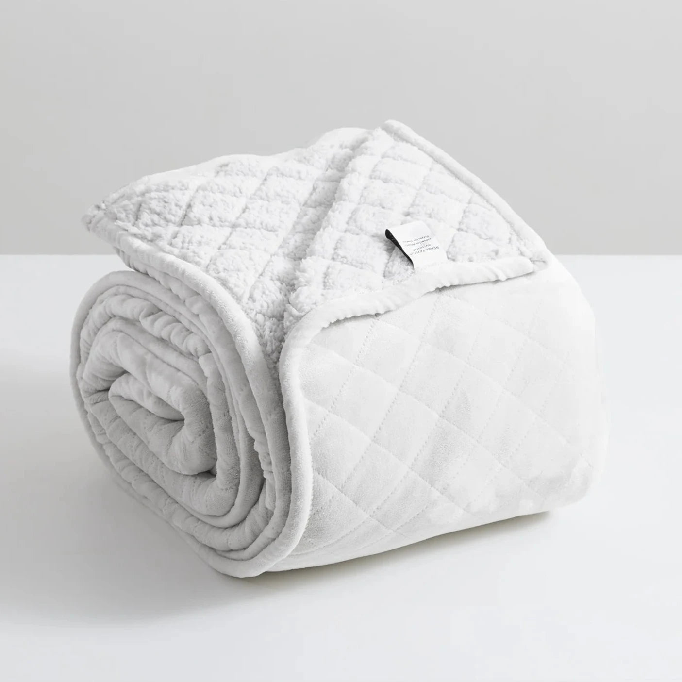 Renee Taylor Heston Sherpa Ultra Soft Velvet Blanket - Silver Line | Cozy Winter Throw for Bed, Sofa & Travel | Luxurious Warm Fleece Blanket for Home Decor