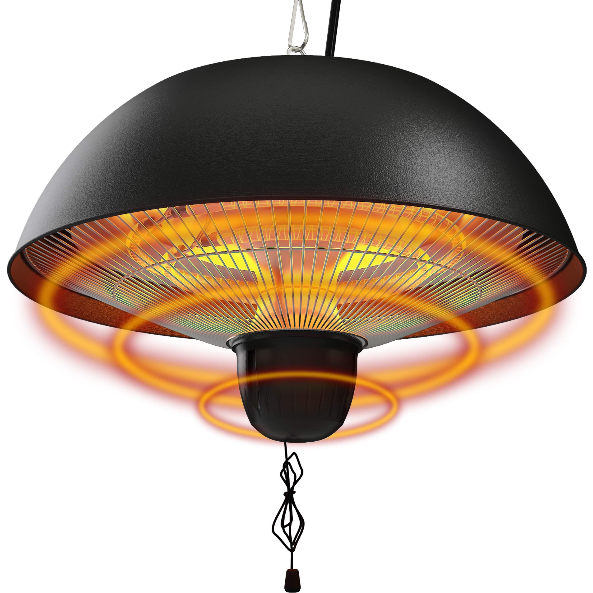 Outdoor Ceiling Mounted Infrared Heater - 600W/900W/1500W Adjustable Electric Patio Heater for Indoor & Outdoor Use - Perfect for Decks, Garages, and Covered Porches
