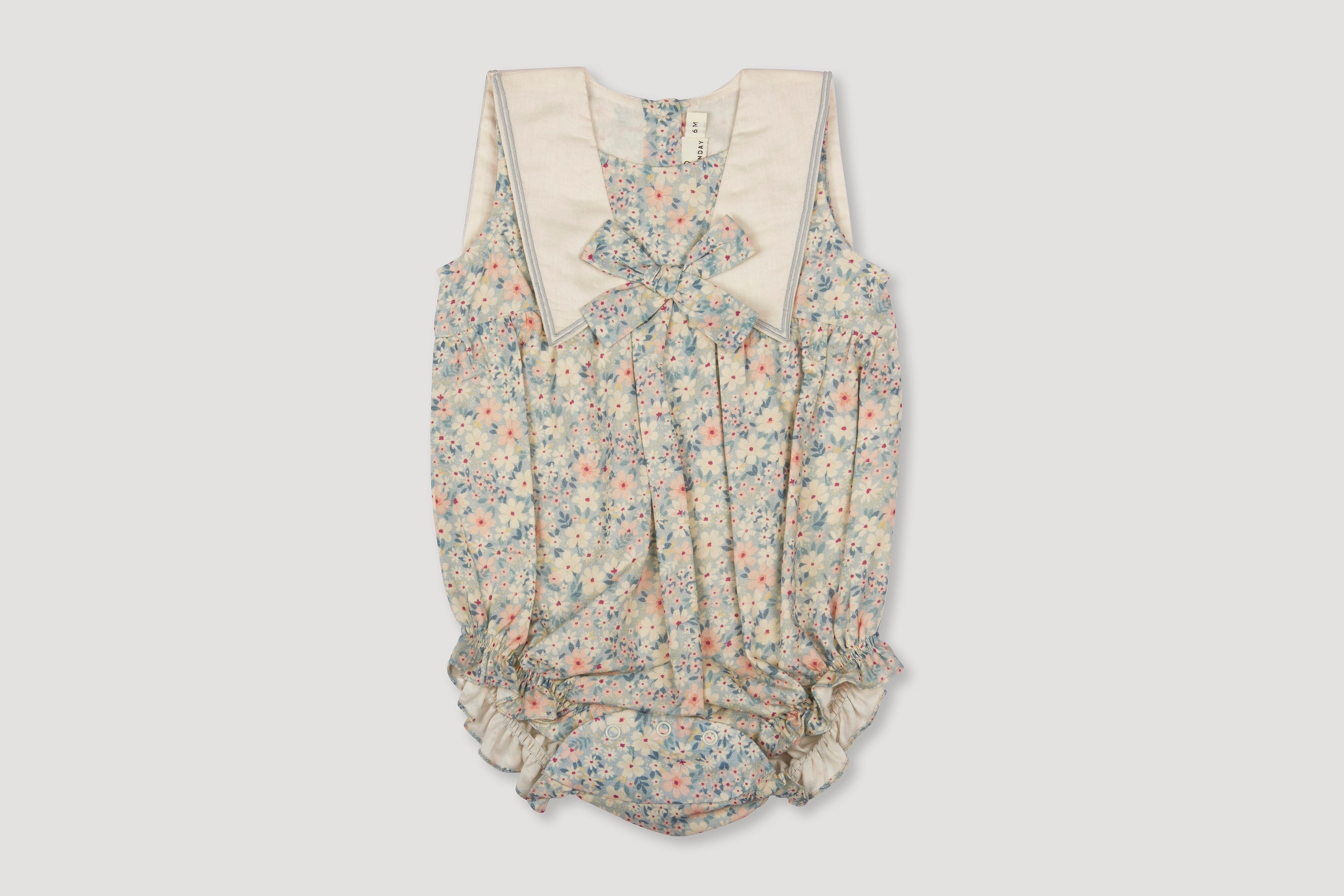 Sally Baby Bubble Romper - Amelia Floral Print Baby Jumpsuit | Soft & Comfortable Outfit for Newborns & Infants | Perfect for Playtime, Photo Shoots & Special Occasions