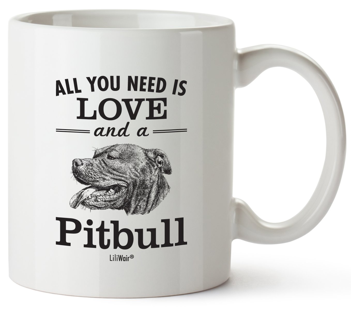 **Funny Pitbull Lover Coffee Mug - Best Gift for Dog Lovers, Christmas, Birthday (Men, Women, Dad) - Cute Dog Decor for Home & Office - Perfect for Coffee, Tea, or Hot Chocolate**