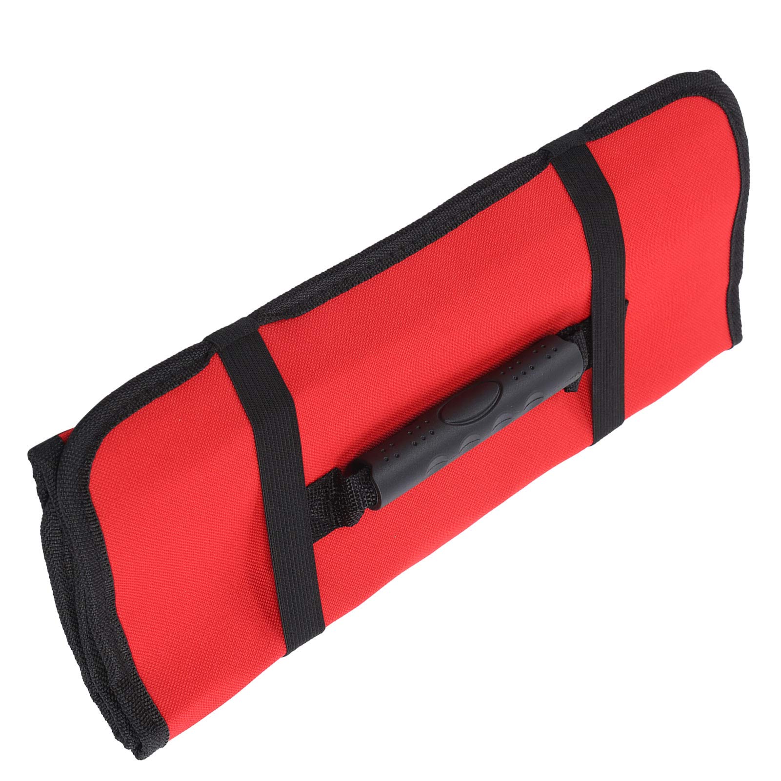 Durable Reel Rolling Tool Bag - Heavy Duty Roll Up Tool Tote for Easy Storage & Transport | Perfect for Cars, Trucks, Garages & Toolboxes | Portable Tool Organizer for Mechanics & DIY Projects (Red)