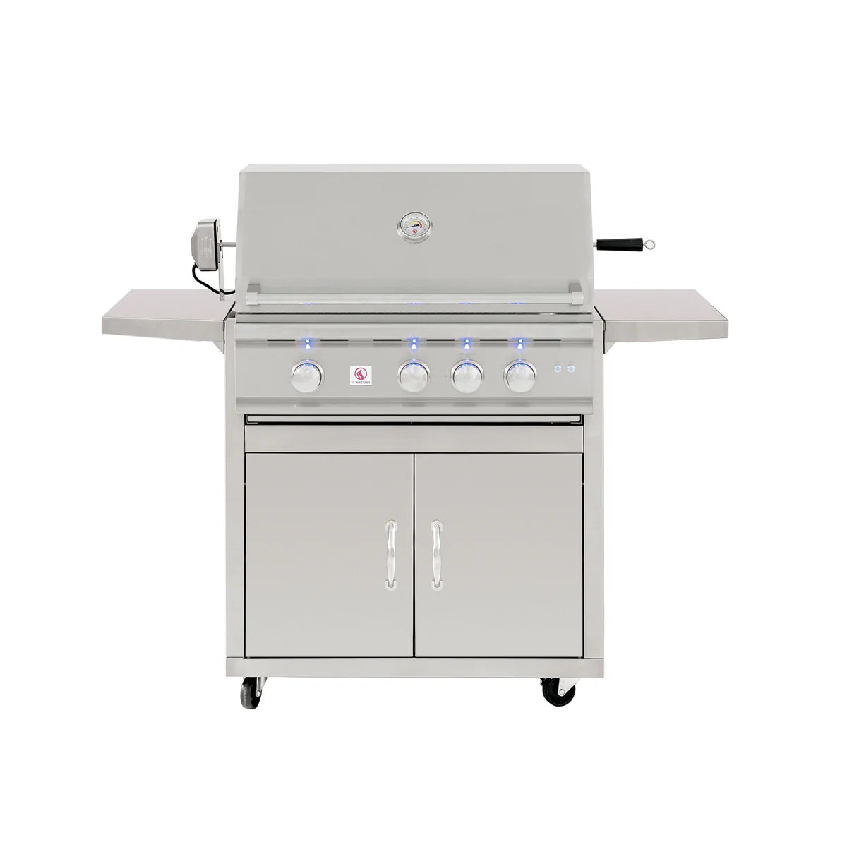 Summerset TRL 32 Inch Freestanding Propane Gas Grill with Side Burner & Storage Cabinet - Outdoor BBQ Grill for Backyard, Patio, and Tailgating Parties