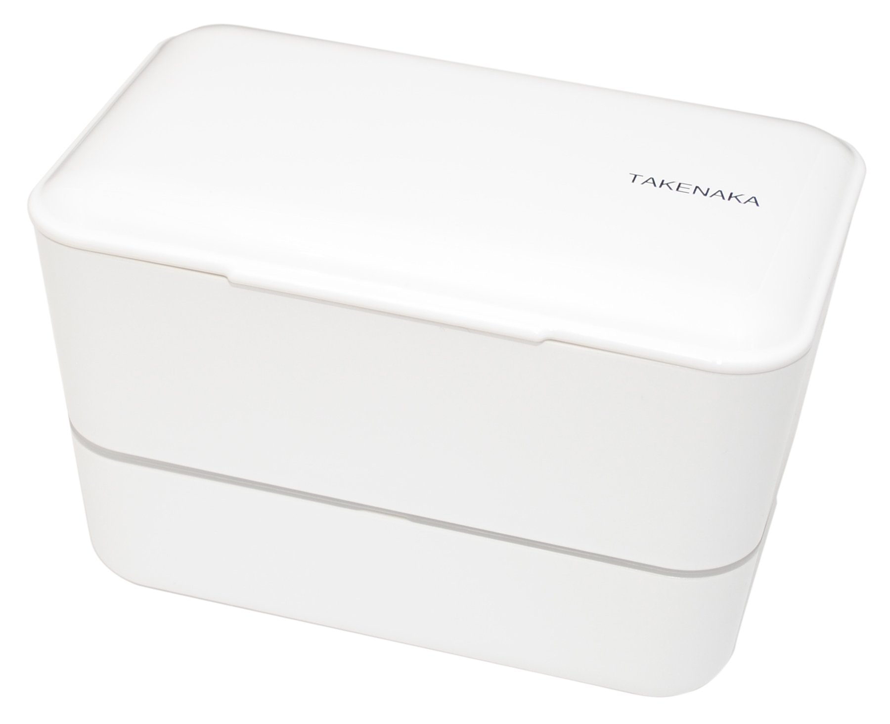 TAKENAKA Bento Box - Expandable 2-Tier Lunch Box for Adults, White | Perfect for Office, School & Picnics | Microwave & Dishwasher Safe