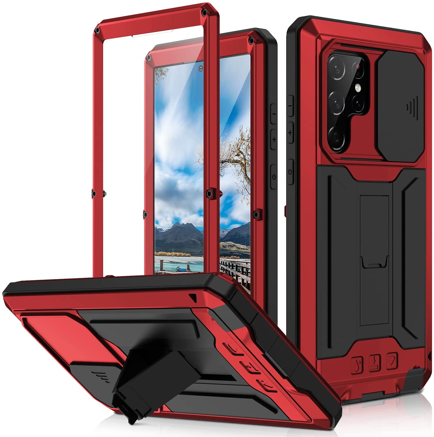 Samsung Galaxy S22 Ultra Case - Heavy Duty Aluminum Metal Gorilla Military Protection - Perfect for Outdoor, Travel & Extreme Sports