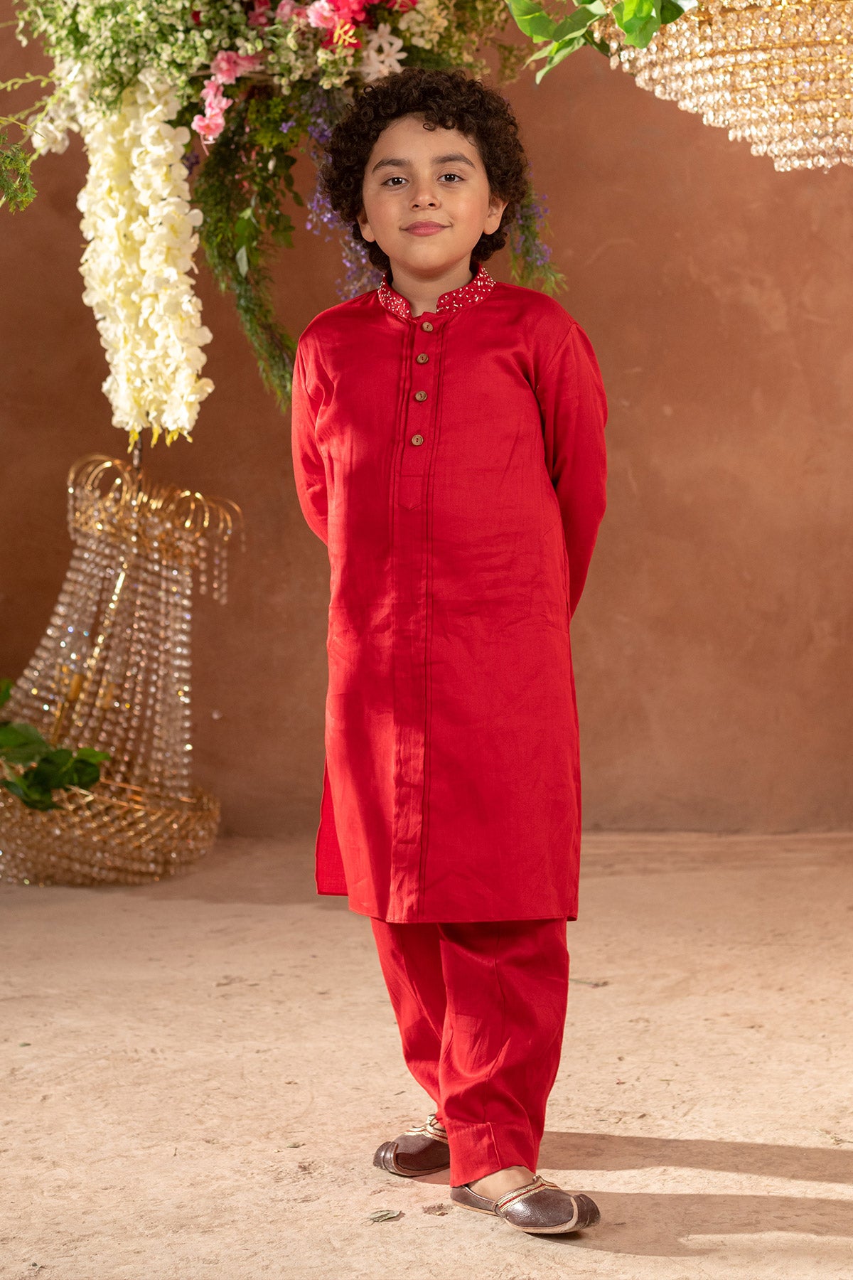 Suri Embroidered Red Kurta & Trouser Set for Women | Traditional Indian Ethnic Wear | Perfect for Festivals, Weddings & Special Occasions