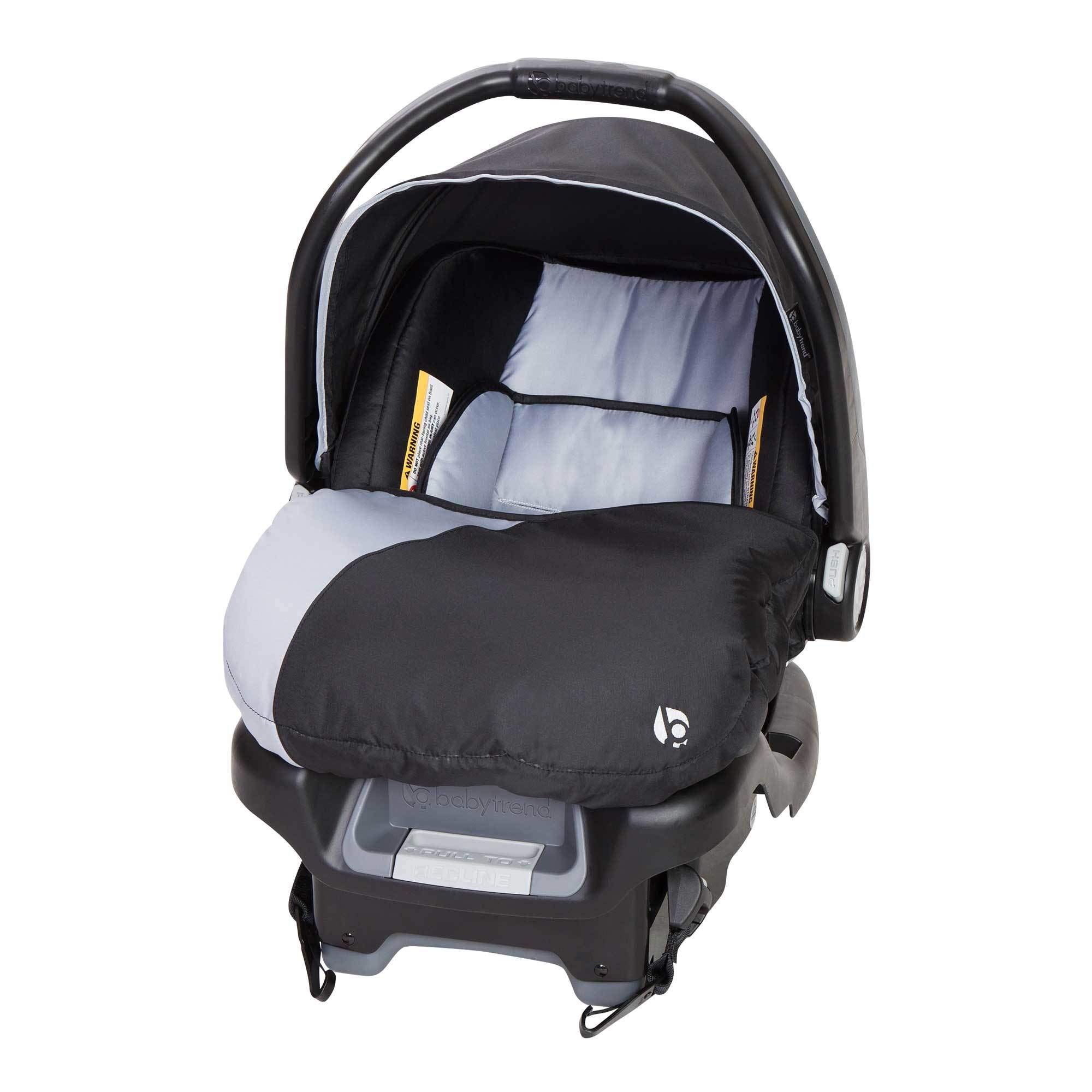 Baby Trend Ally Infant Car Seat with 5-Point Harness & Cozy Cover - Safe for Babies Up to 35 lbs, Stormy Gray - Perfect for Newborn Travel, Shopping & Family Outings