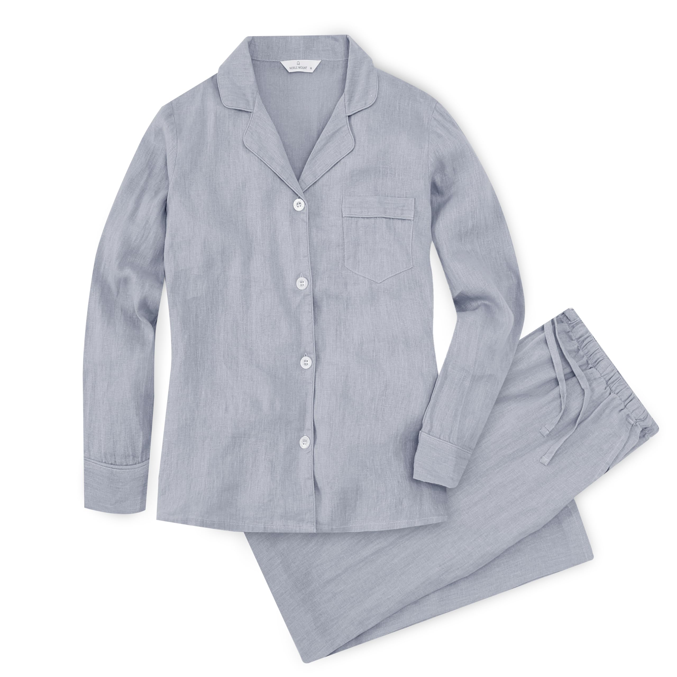 Premium Women's Linen Pajama Set - Soft & Breathable Summer Sleepwear for Hot Nights - Lounge & Sleep Comfort at Home
