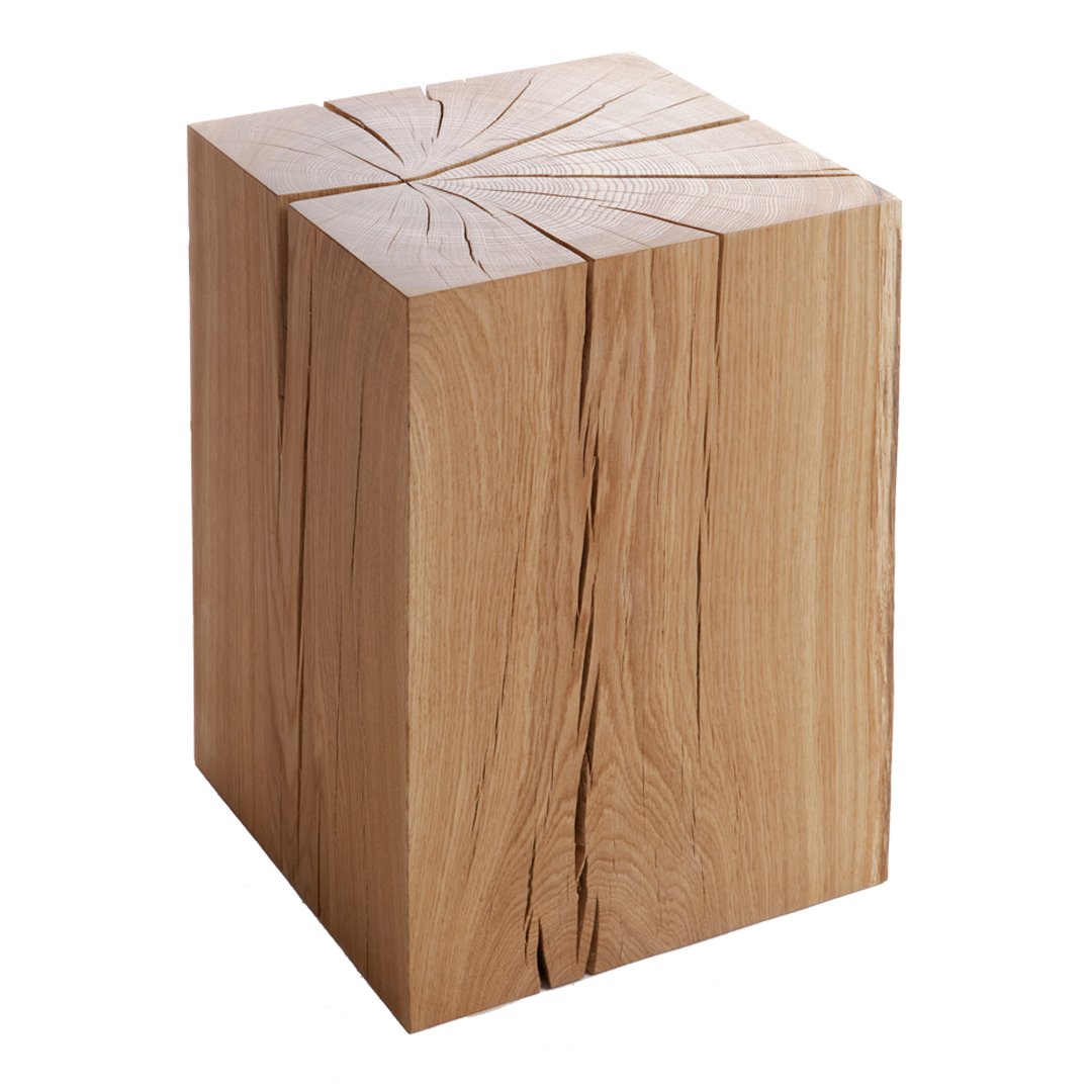 Arte Biennale Stool - Modern Handcrafted Wooden Stool for Home Decor, Living Room, Bedroom & Office | Perfect Accent Chair for Small Spaces