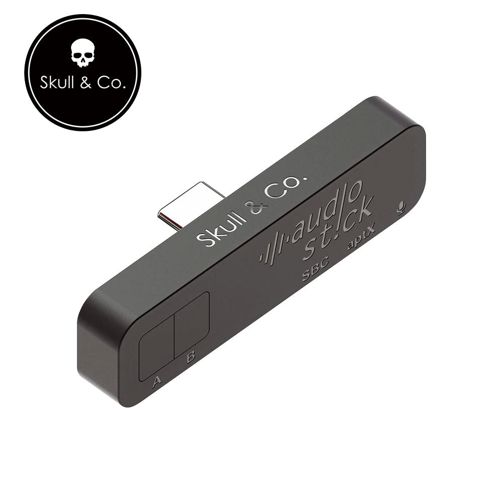 Skull & Co. AudioStick Bluetooth 5.0 Transmitter for Nintendo Switch, PS4 & PS5 - Wireless Audio Adapter for Gaming Headsets | Perfect for Home Entertainment & Travel Gaming
