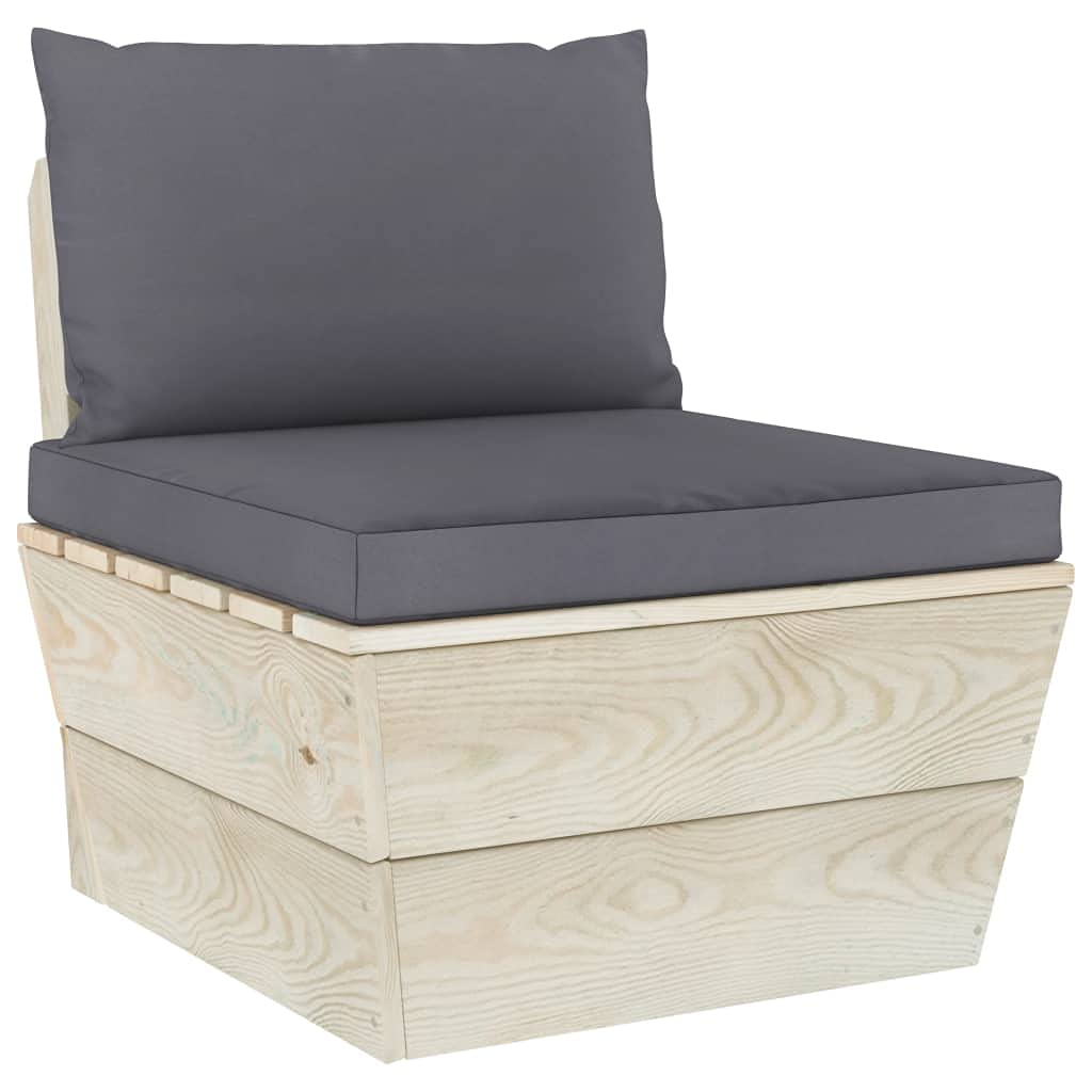FAMIROSA 2-Piece Pallet Sofa Cushions Set - Premium Anthracite Fabric for Outdoor/Indoor Use - Perfect for Patio, Deck, Garden & Living Room Furniture